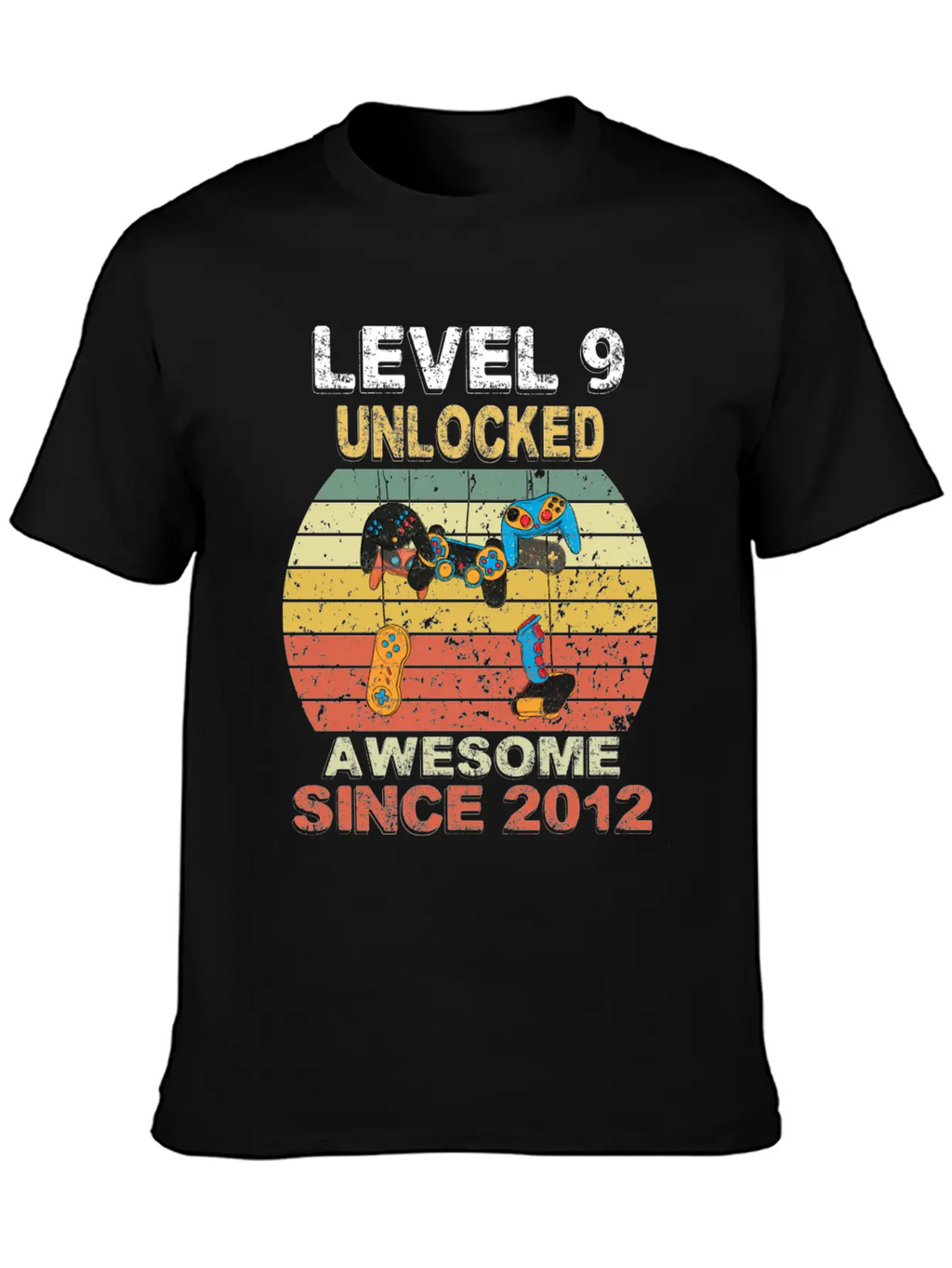 Level 9 Unlocked Awesome Since 2012 Video Game 9th Casual Graphic T-Shirt – Simple And Comfortable Daily Wear