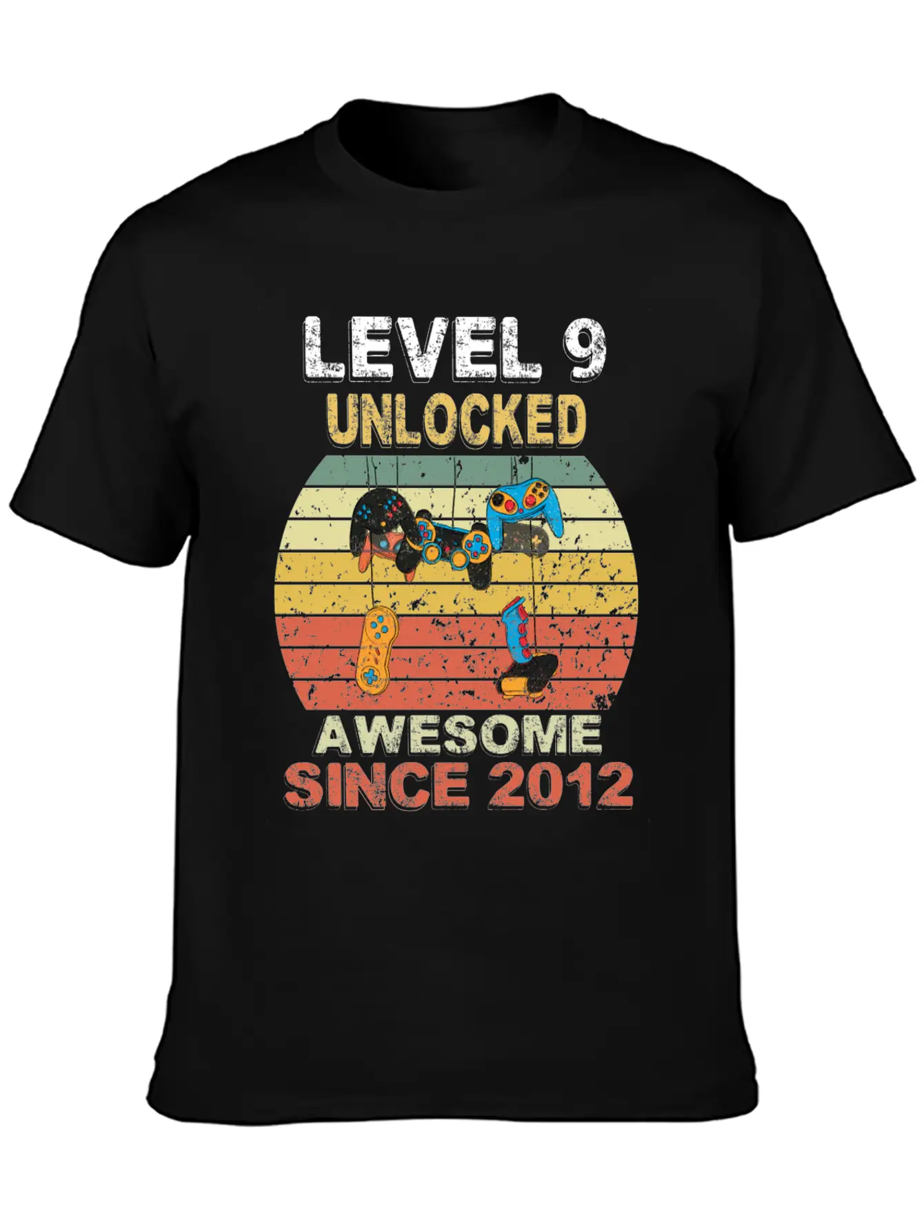 Level 9 Unlocked Awesome Since 2012 Video Game 9th Casual Graphic T-Shirt – Simple And Comfortable Daily Wear