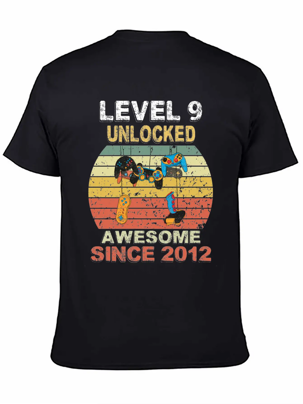 Level 9 Unlocked Awesome Since 2012 Video Game 9th Casual Graphic T-Shirt – Simple And Comfortable Daily Wear