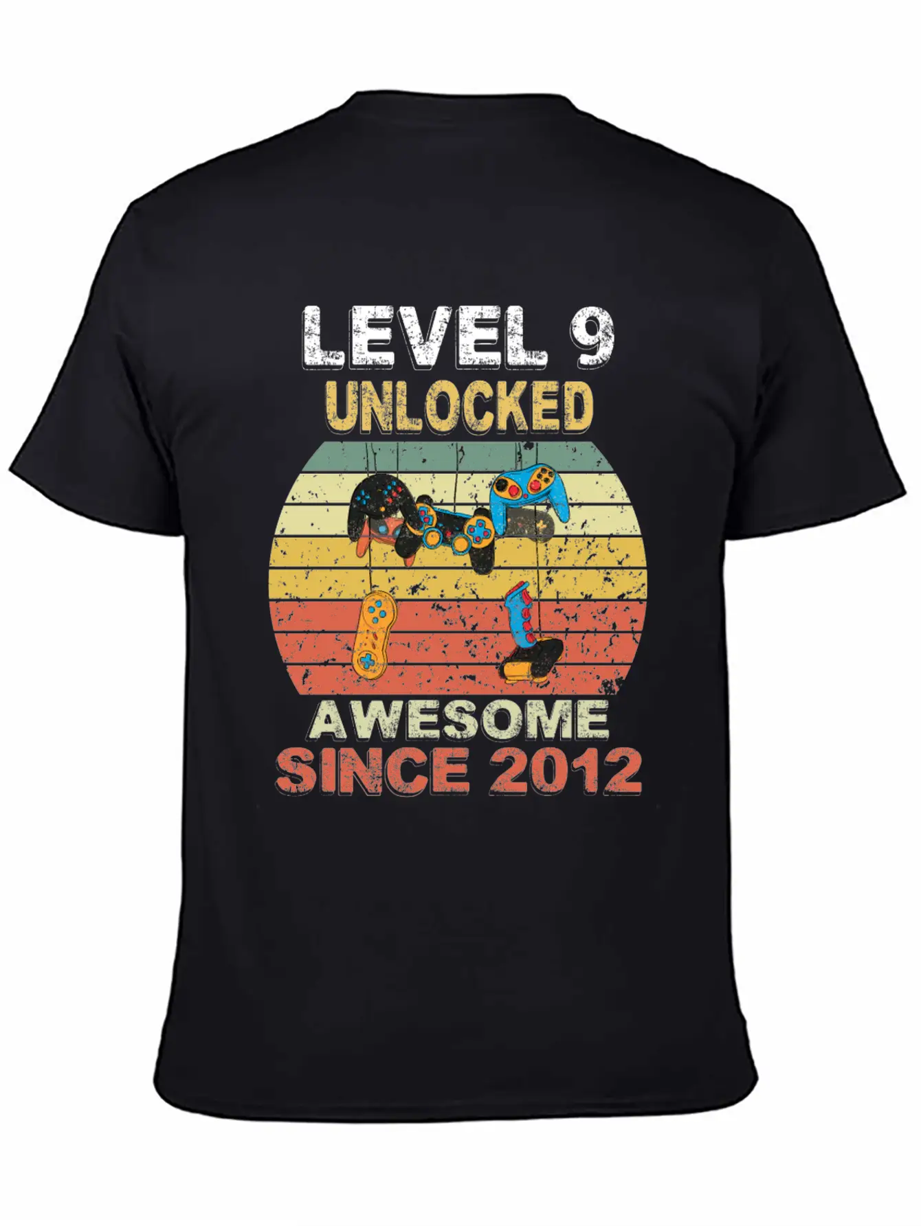 Level 9 Unlocked Awesome Since 2012 Video Game 9th Casual Graphic T-Shirt – Simple And Comfortable Daily Wear