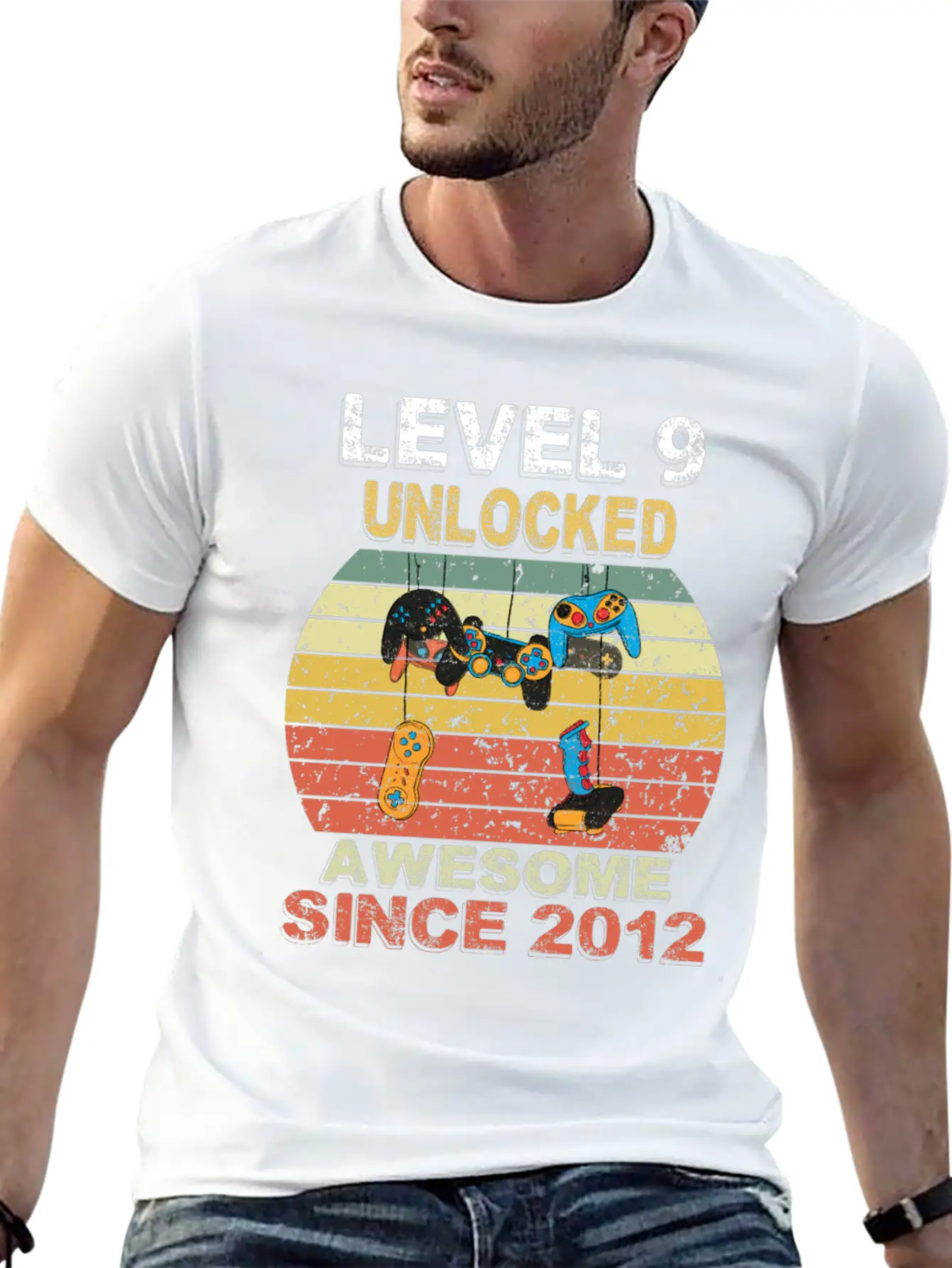 Level 9 Unlocked Awesome Since 2012 Video Game 9th Casual Graphic T-Shirt – Simple And Comfortable Daily Wear
