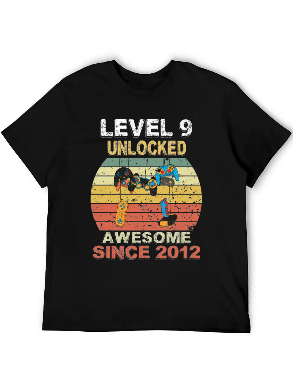 Level 9 Unlocked Awesome Since 2012 Video Game 9th Casual Graphic T-Shirt – Simple And Comfortable Daily Wear