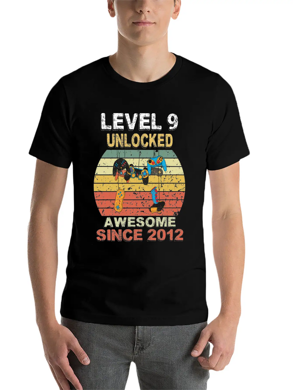 Level 9 Unlocked Awesome Since 2012 Video Game 9th Casual Graphic T-Shirt – Simple And Comfortable Daily Wear