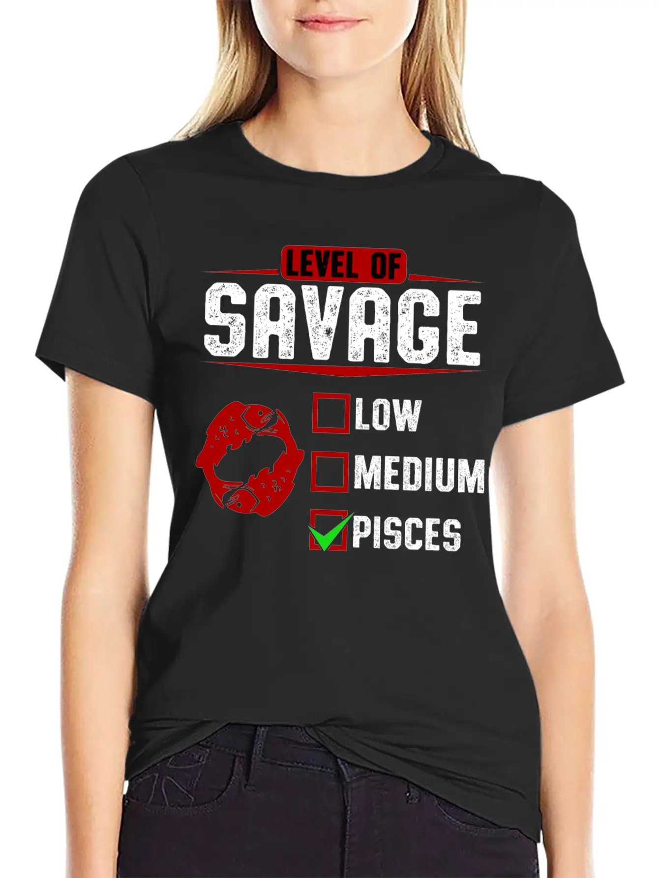 Level Of Savage Pisces Breathable Soft Cotton T-Shirt – Timeless Casual Look