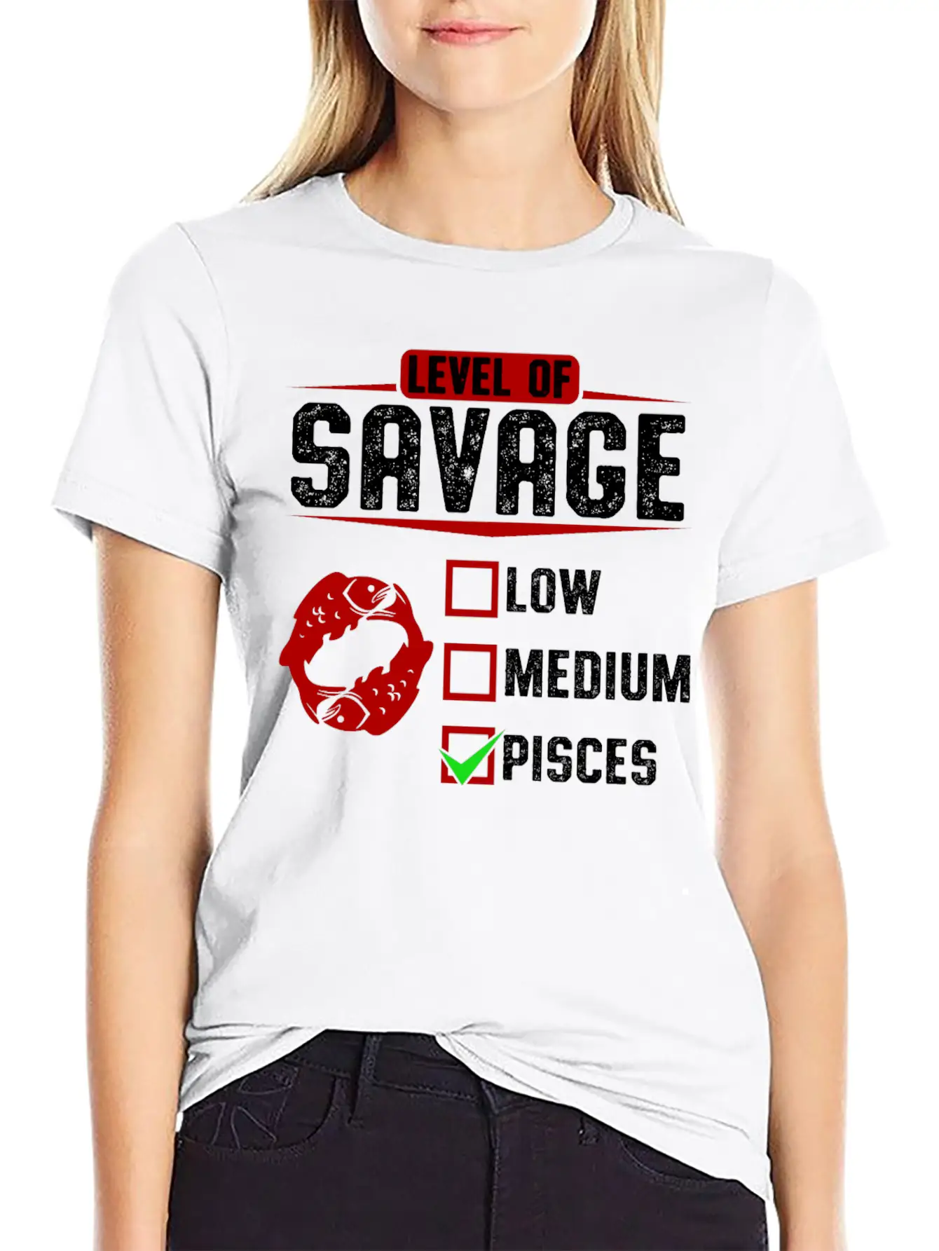 Level Of Savage Pisces Breathable Soft Cotton T-Shirt – Timeless Casual Look