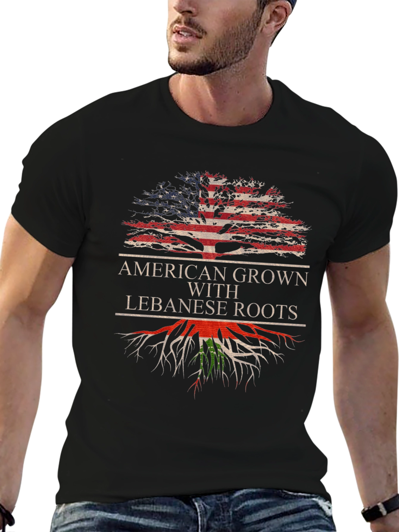 American Grown Lebanese Roots Graphic Tee