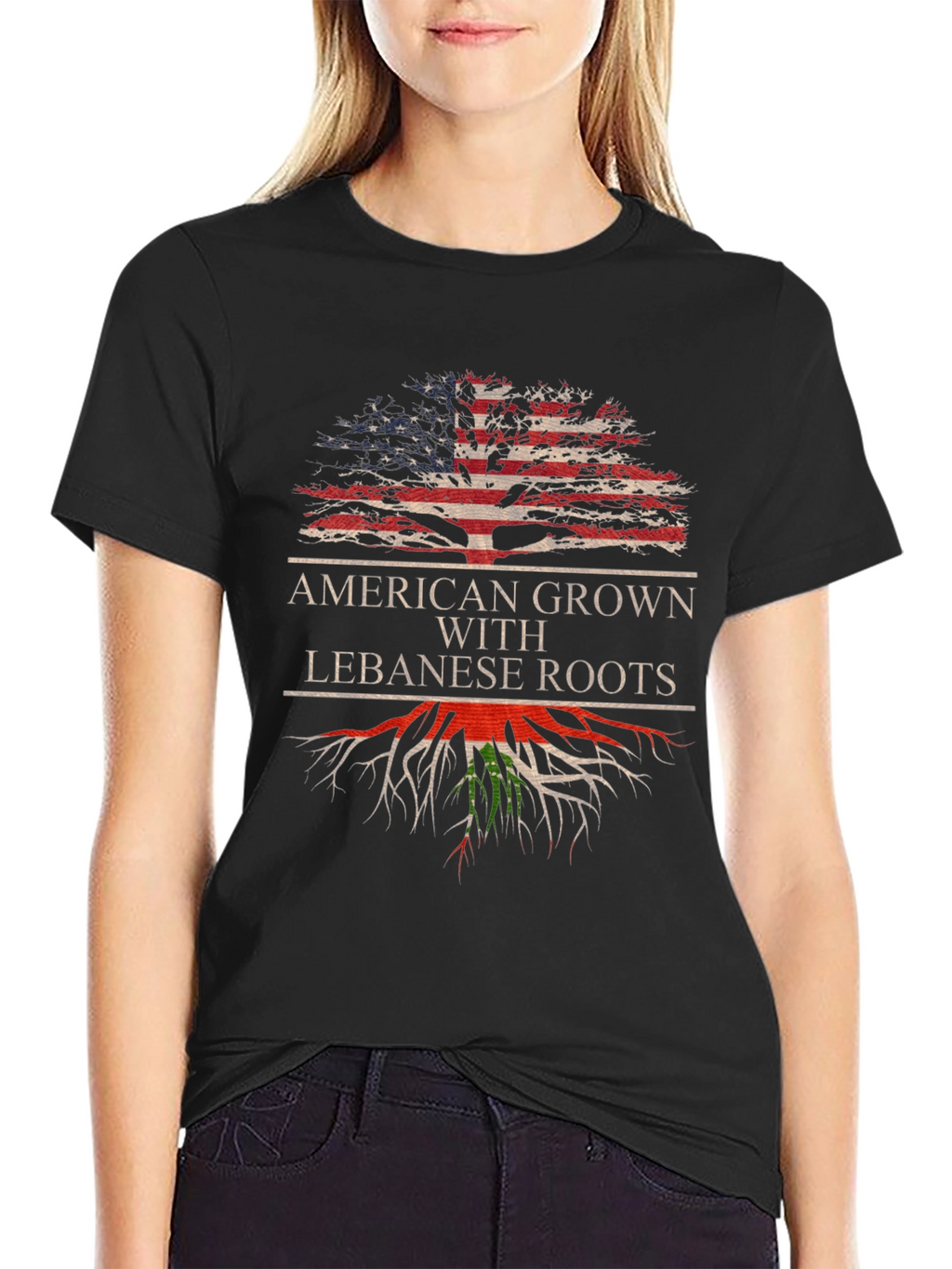 American Grown Lebanese Roots Graphic Tee