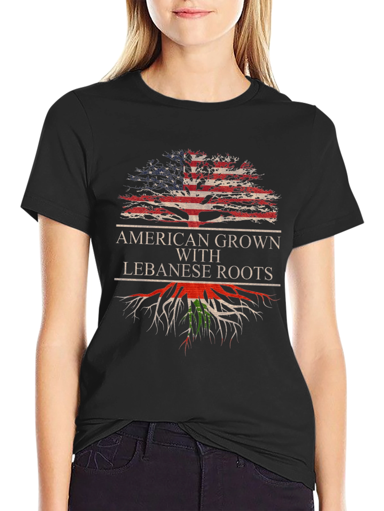 American Grown Lebanese Roots Graphic Tee
