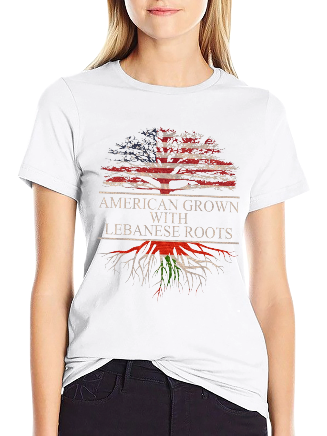 American Grown Lebanese Roots Graphic Tee