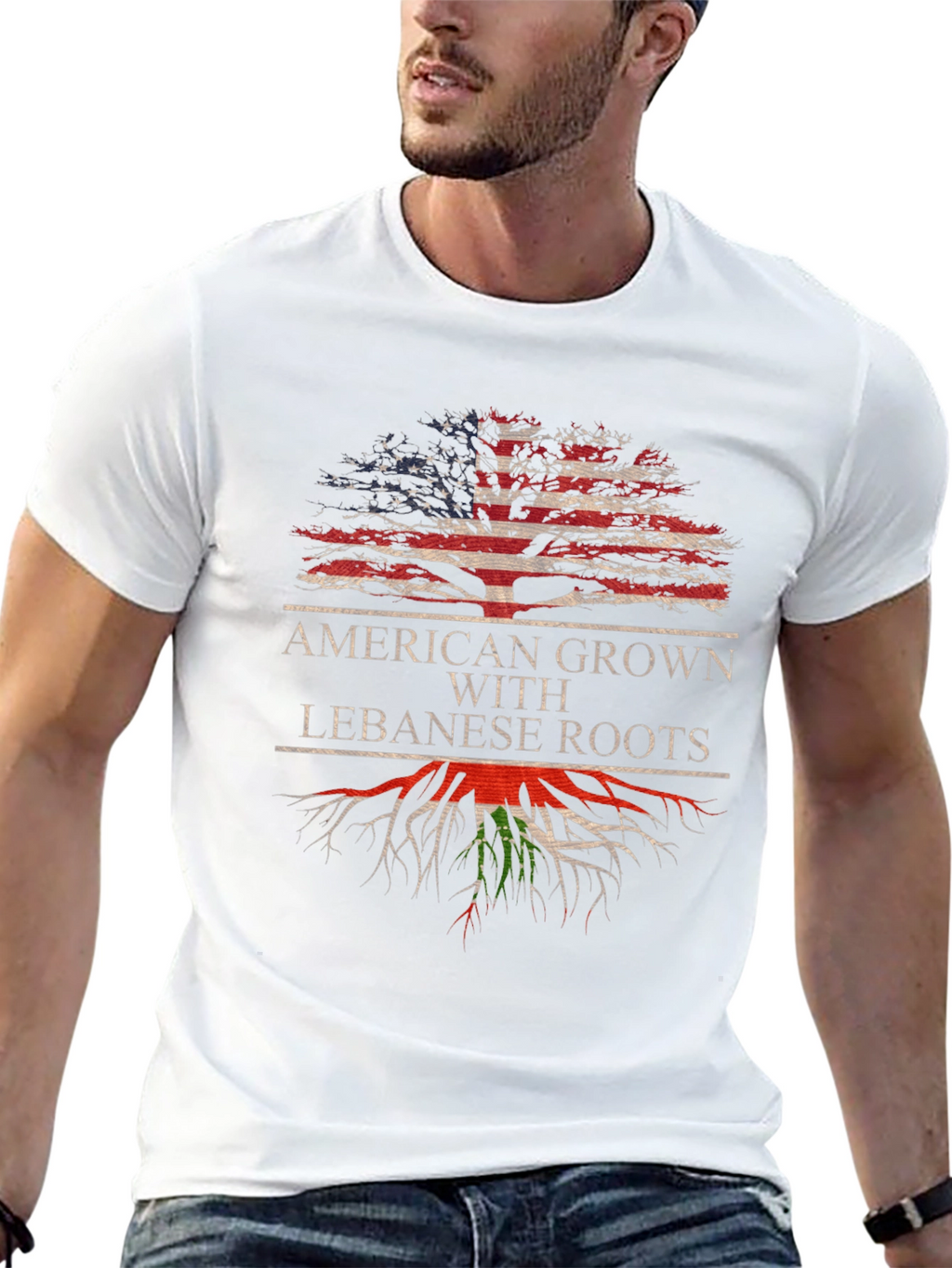 American Grown Lebanese Roots Graphic Tee