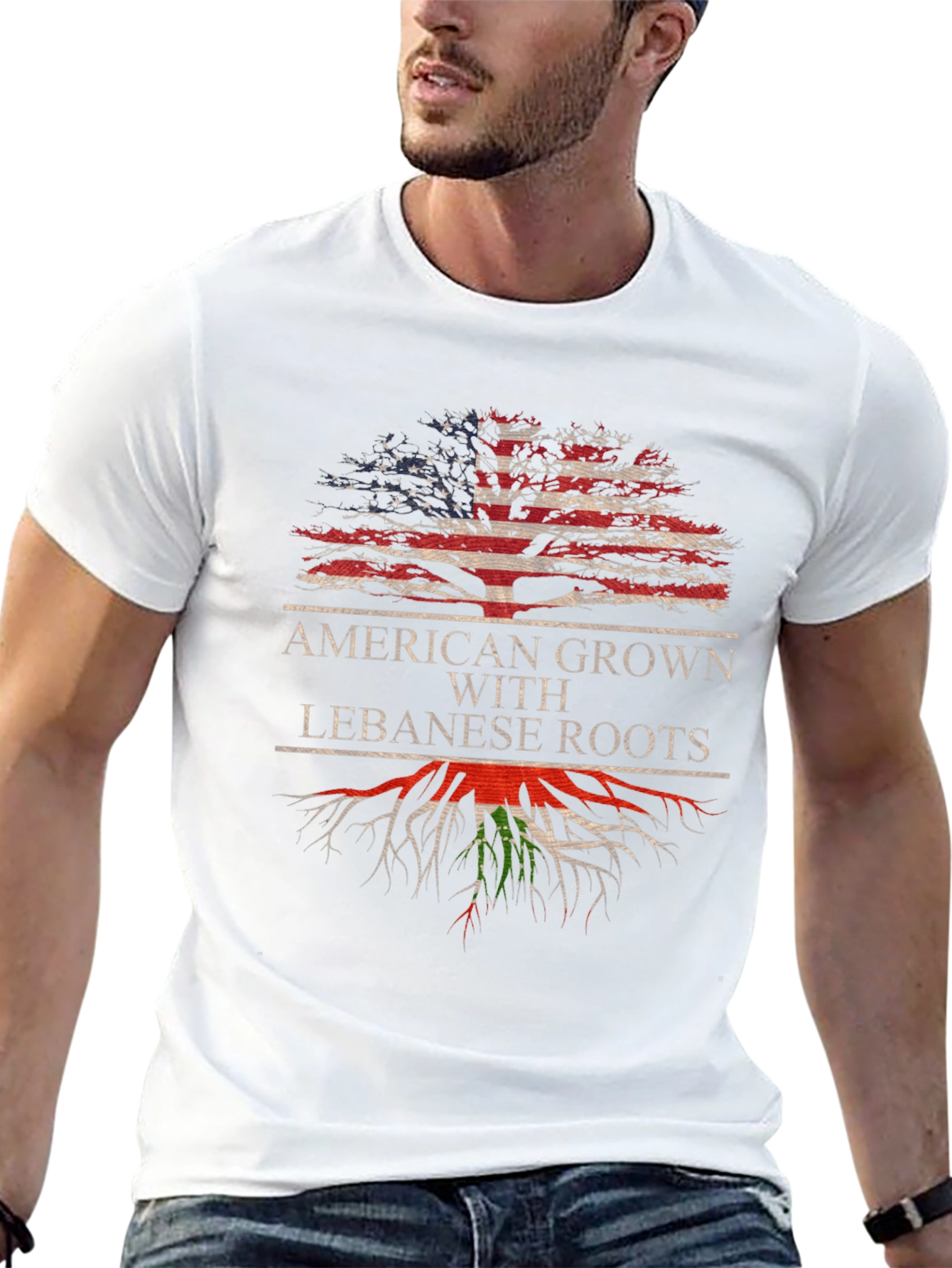 American Grown Lebanese Roots Graphic Tee