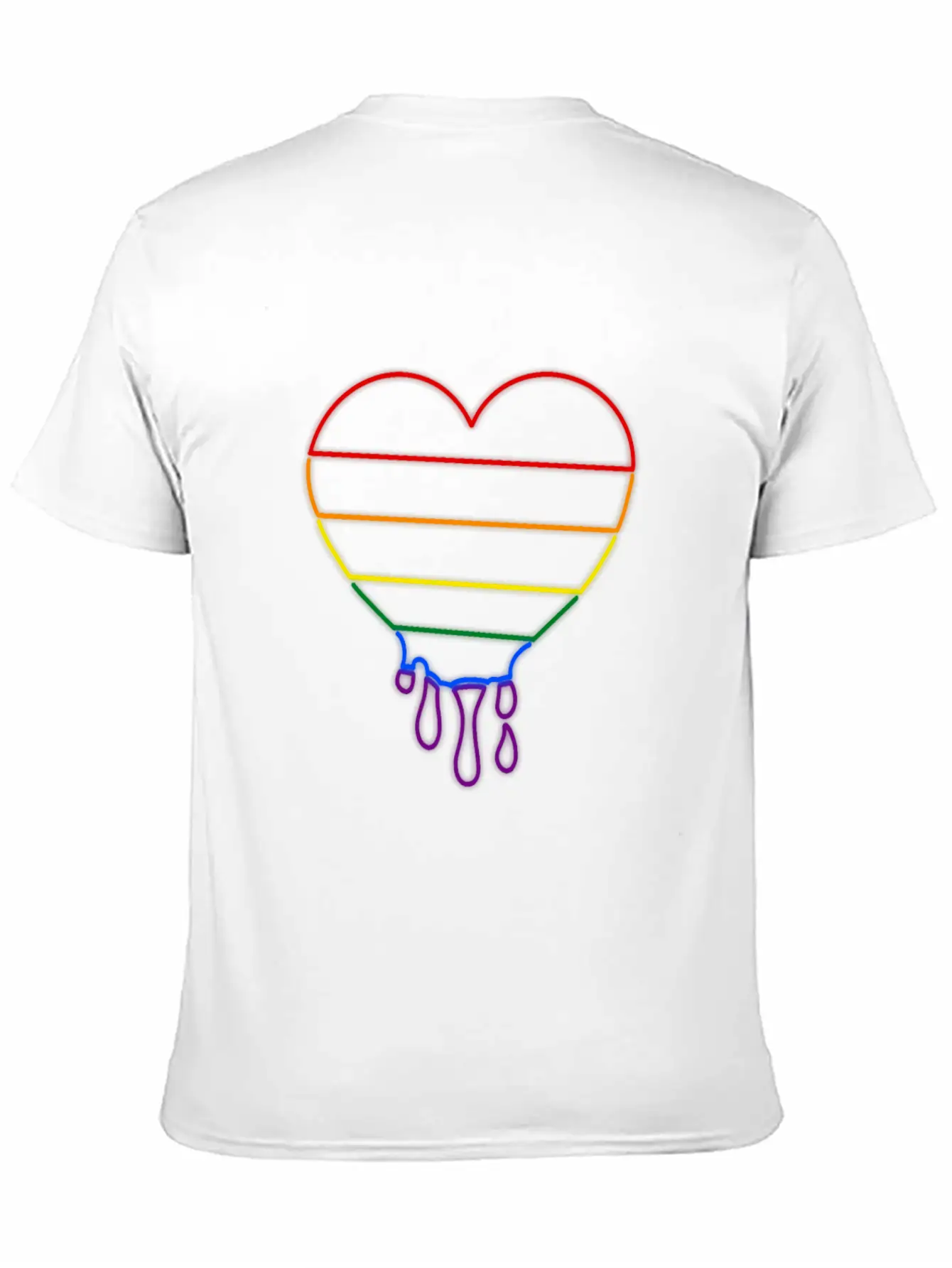 LGBT Neon Heart Unisex Casual T-Shirt – Clean Design For Daily Comfort