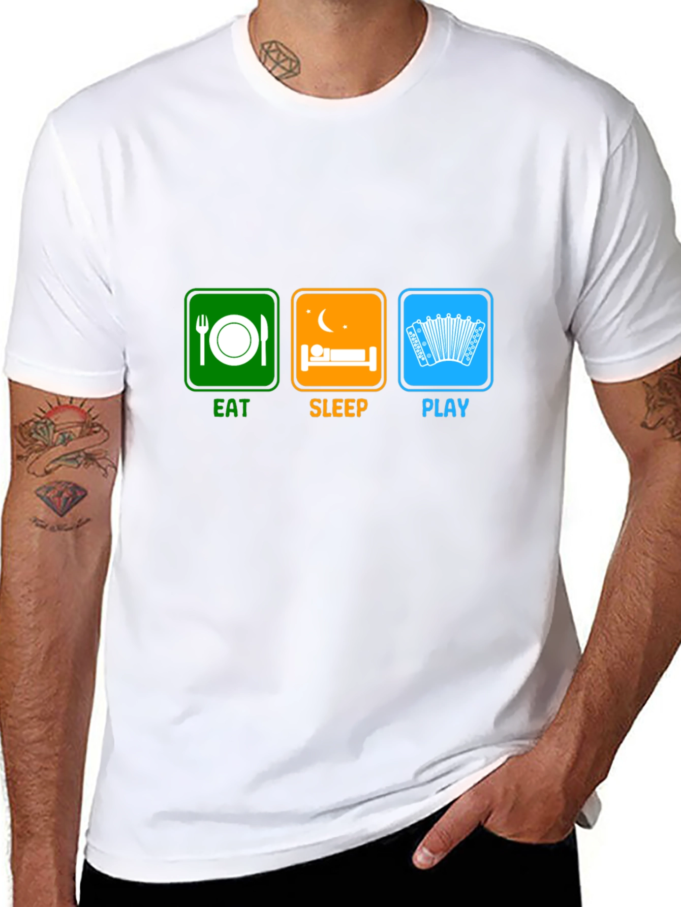 Eat Sleep Play Accordion T-Shirt - Musician Gift