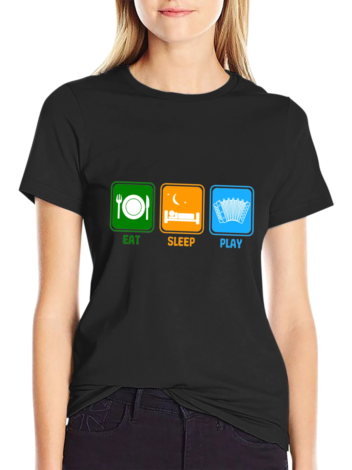 Eat Sleep Play Accordion T-Shirt - Musician Gift