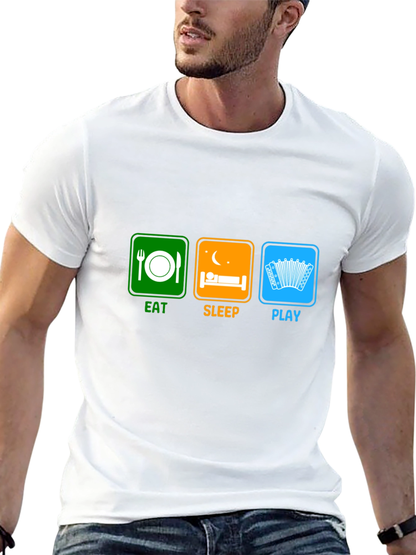 Eat Sleep Play Accordion T-Shirt - Musician Gift