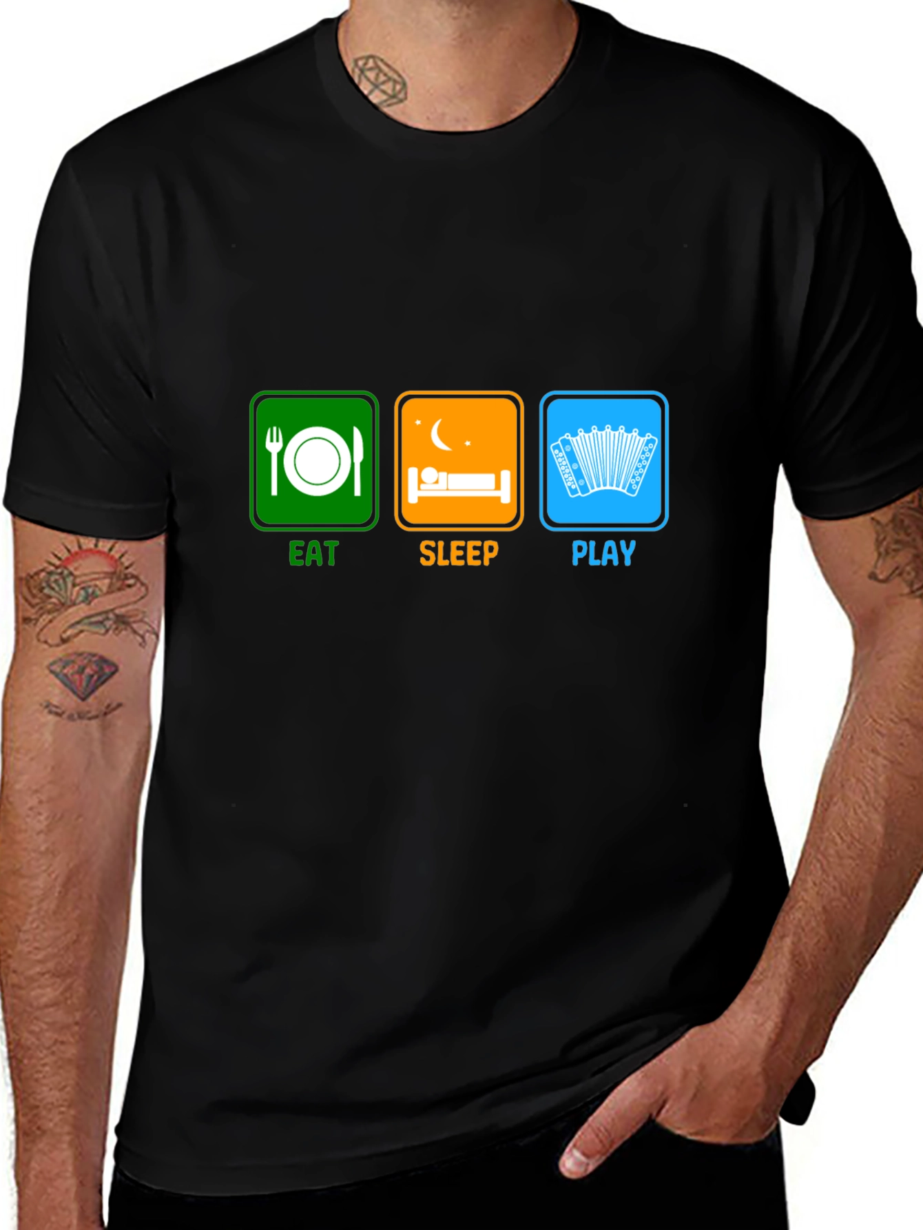 Eat Sleep Play Accordion T-Shirt - Musician Gift