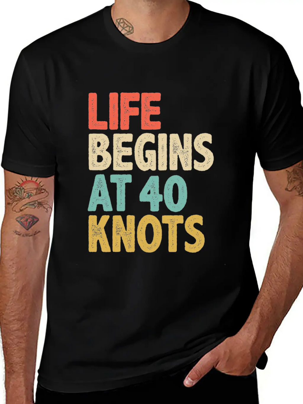 Life Begins At 40 Knots - Kitesurfing Unisex Casual T-Shirt – Clean Design For Daily Comfort