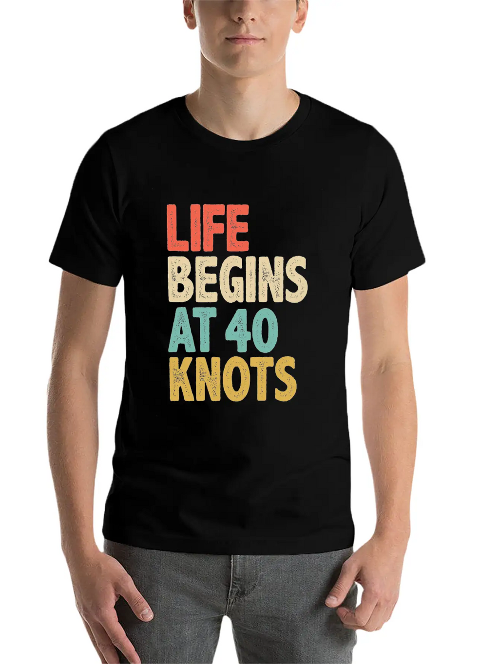 Life Begins At 40 Knots - Kitesurfing Unisex Casual T-Shirt – Clean Design For Daily Comfort