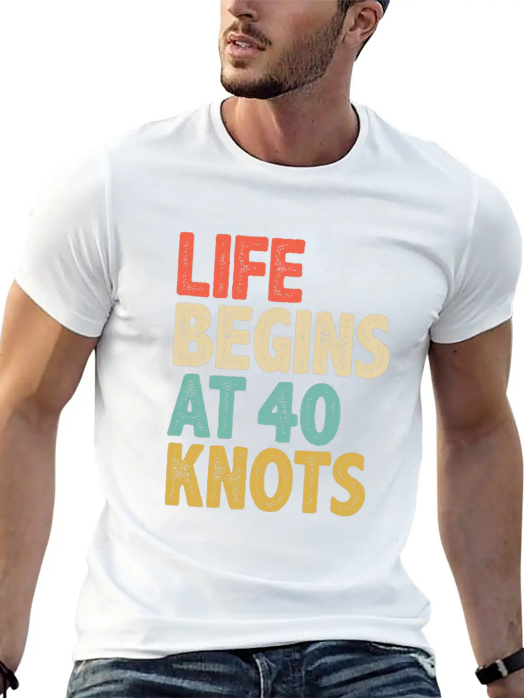 Life Begins At 40 Knots - Kitesurfing Unisex Casual T-Shirt – Clean Design For Daily Comfort
