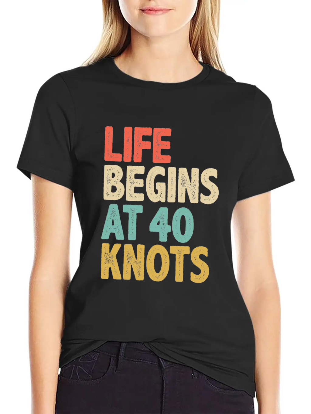 Life Begins At 40 Knots - Kitesurfing Unisex Casual T-Shirt – Clean Design For Daily Comfort