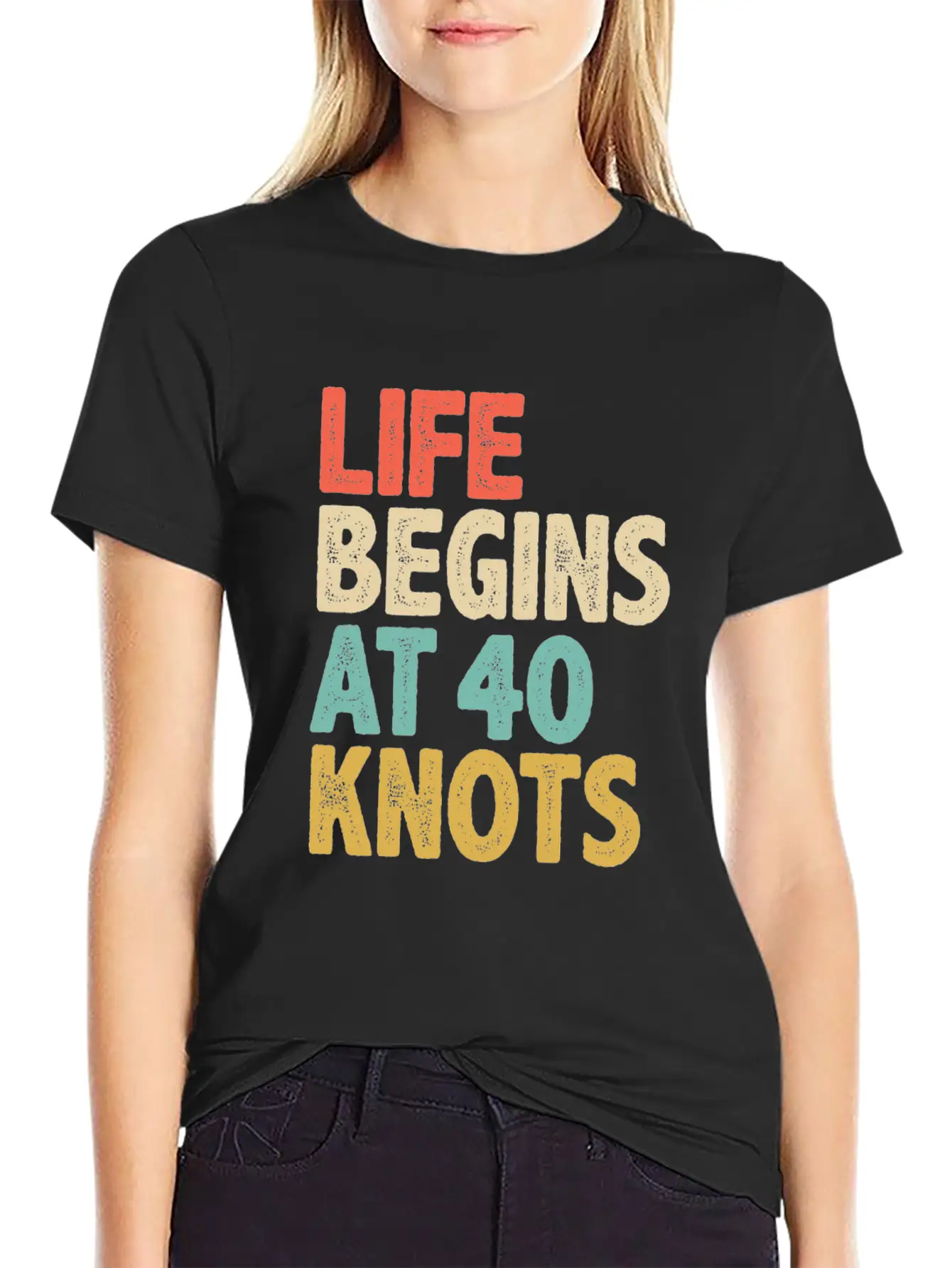 Life Begins At 40 Knots - Kitesurfing Unisex Casual T-Shirt – Clean Design For Daily Comfort