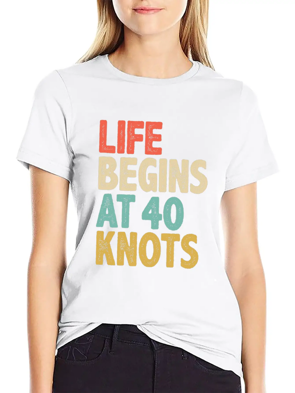 Life Begins At 40 Knots - Kitesurfing Unisex Casual T-Shirt – Clean Design For Daily Comfort