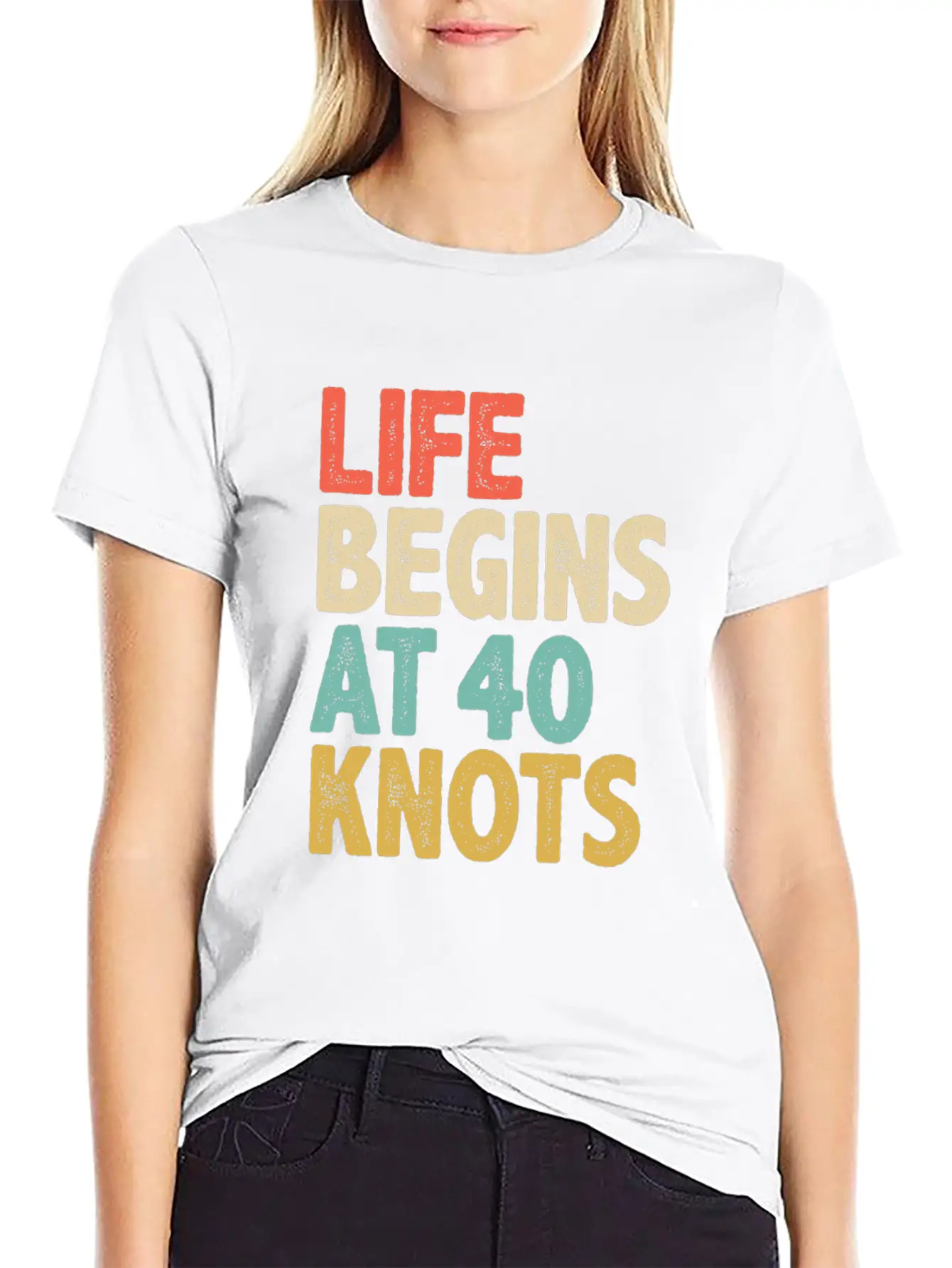 Life Begins At 40 Knots - Kitesurfing Unisex Casual T-Shirt – Clean Design For Daily Comfort