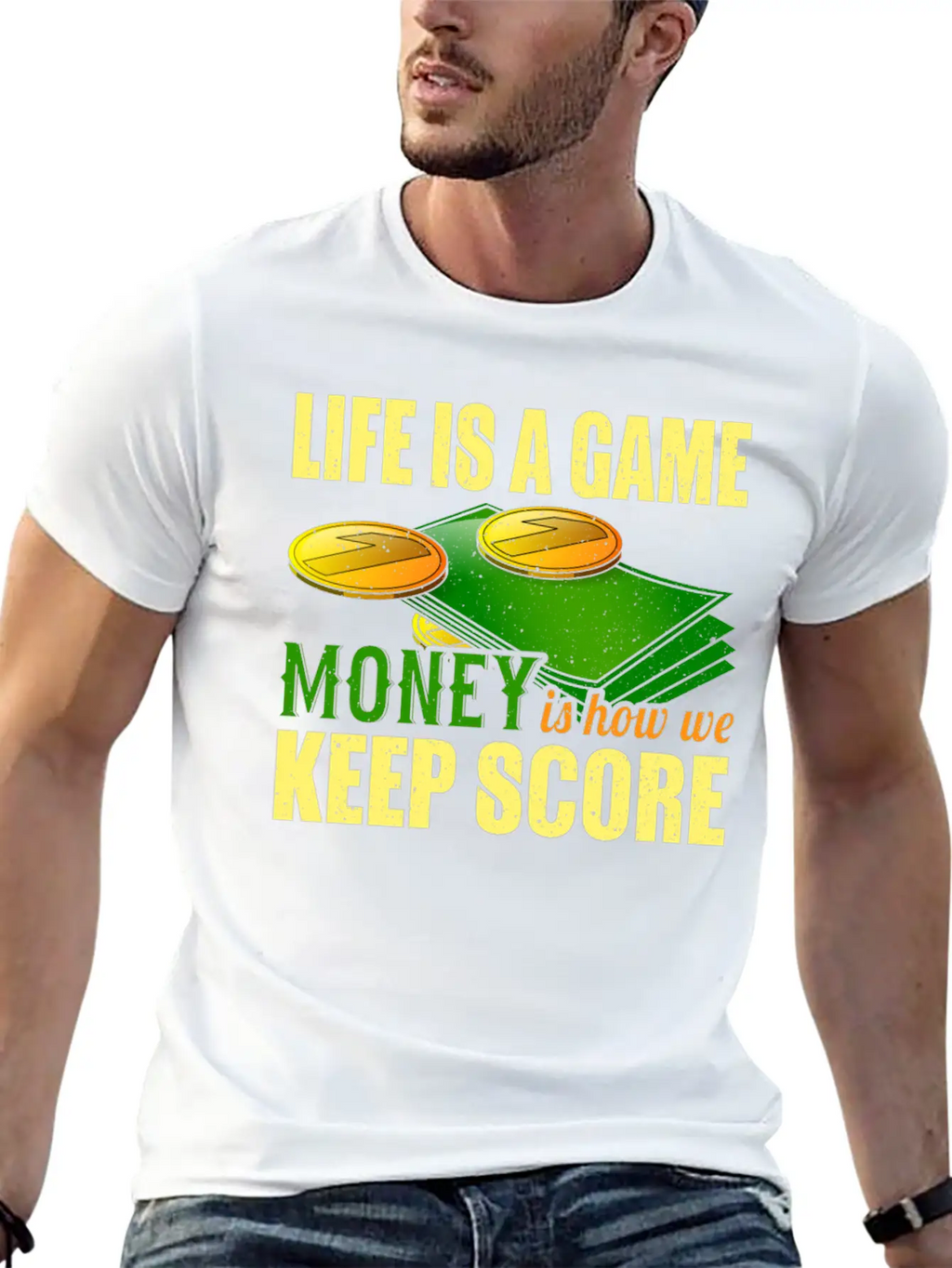 Life Is A Game, Money Is How We Keep Score Breathable Soft Cotton T-Shirt – Timeless Casual Look