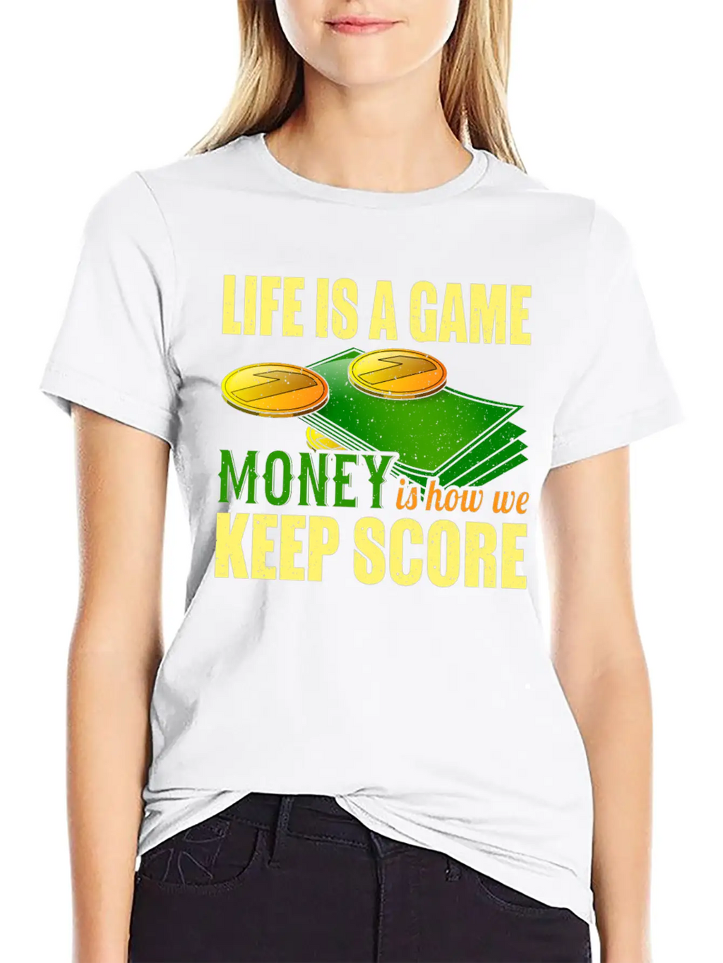 Life Is A Game, Money Is How We Keep Score Breathable Soft Cotton T-Shirt – Timeless Casual Look