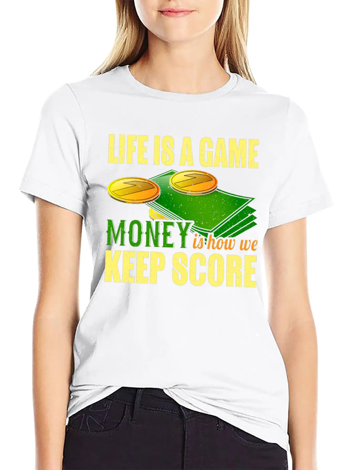 Life Is A Game, Money Is How We Keep Score Breathable Soft Cotton T-Shirt – Timeless Casual Look