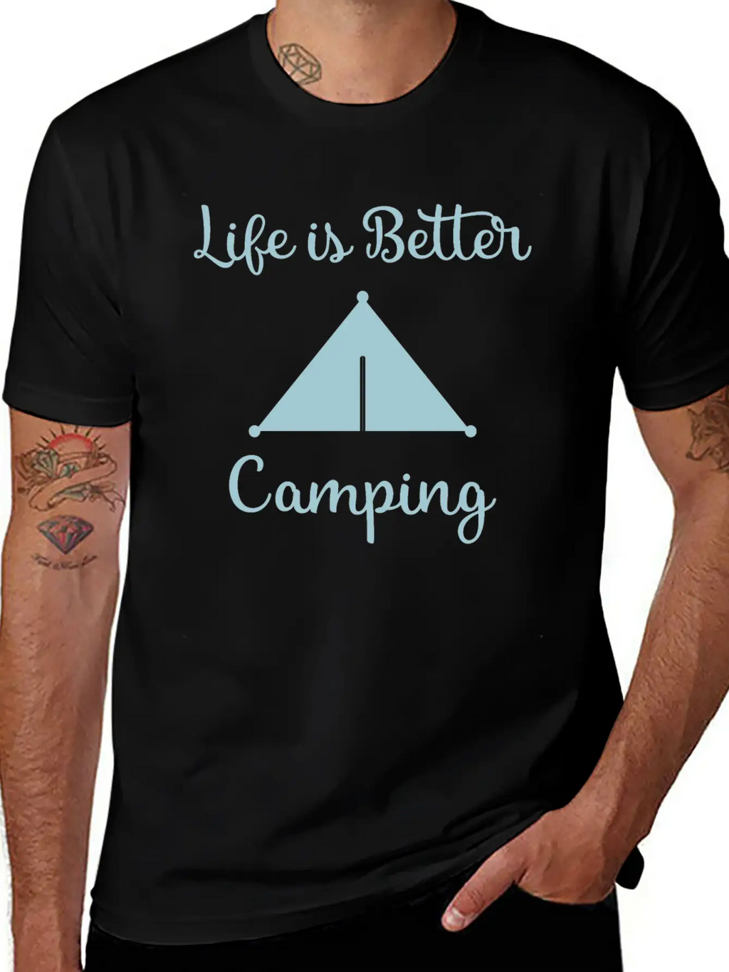 Life Is Better Camping, Camp, Camping, Camp Shirts Breathable Soft Cotton T-Shirt – Timeless Casual Look