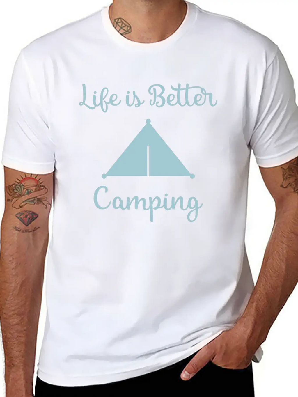 Life Is Better Camping, Camp, Camping, Camp Shirts Breathable Soft Cotton T-Shirt – Timeless Casual Look