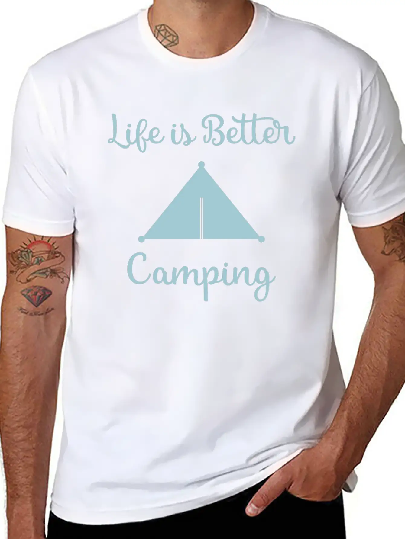 Life Is Better Camping, Camp, Camping, Camp Shirts Breathable Soft Cotton T-Shirt – Timeless Casual Look