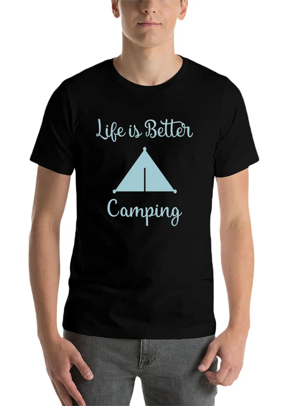Life Is Better Camping, Camp, Camping, Camp Shirts Breathable Soft Cotton T-Shirt – Timeless Casual Look