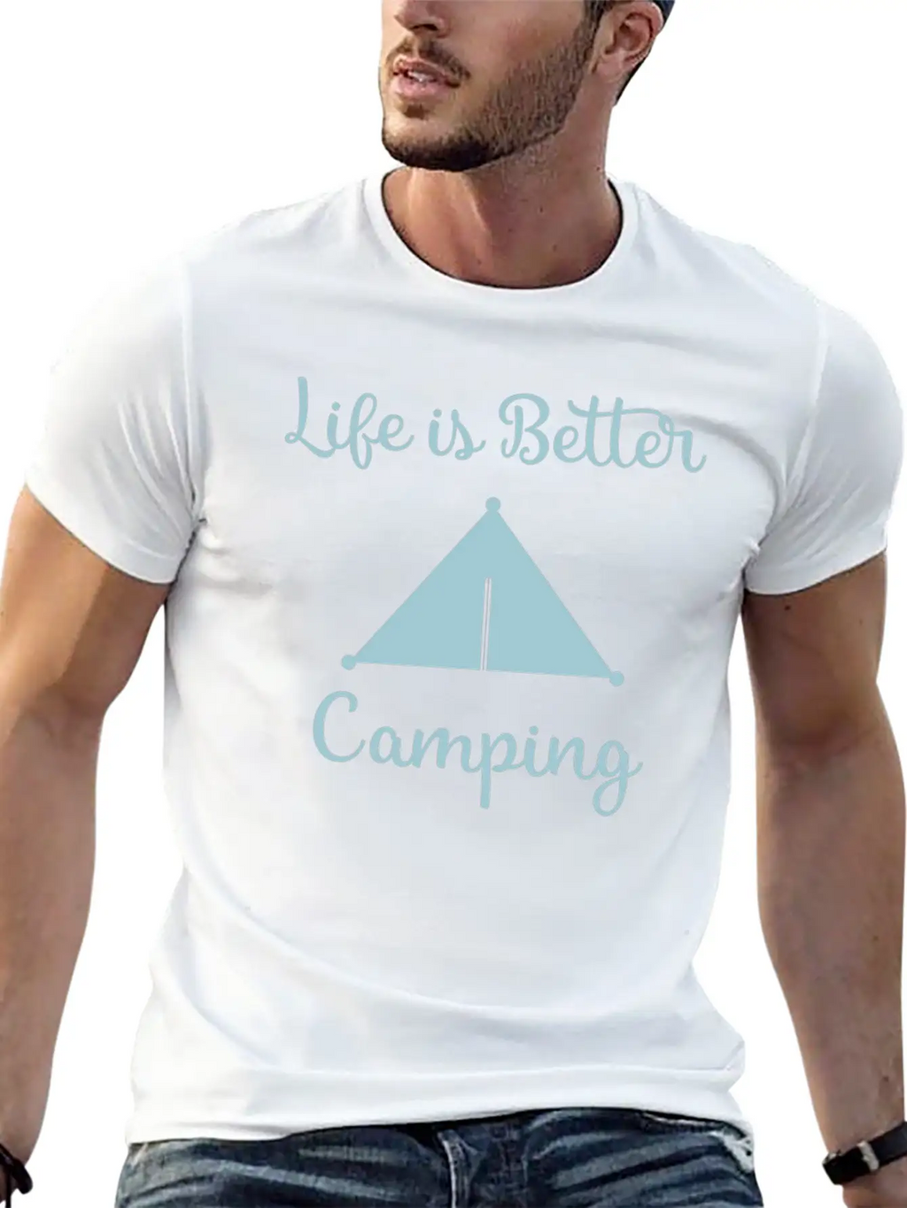 Life Is Better Camping, Camp, Camping, Camp Shirts Breathable Soft Cotton T-Shirt – Timeless Casual Look