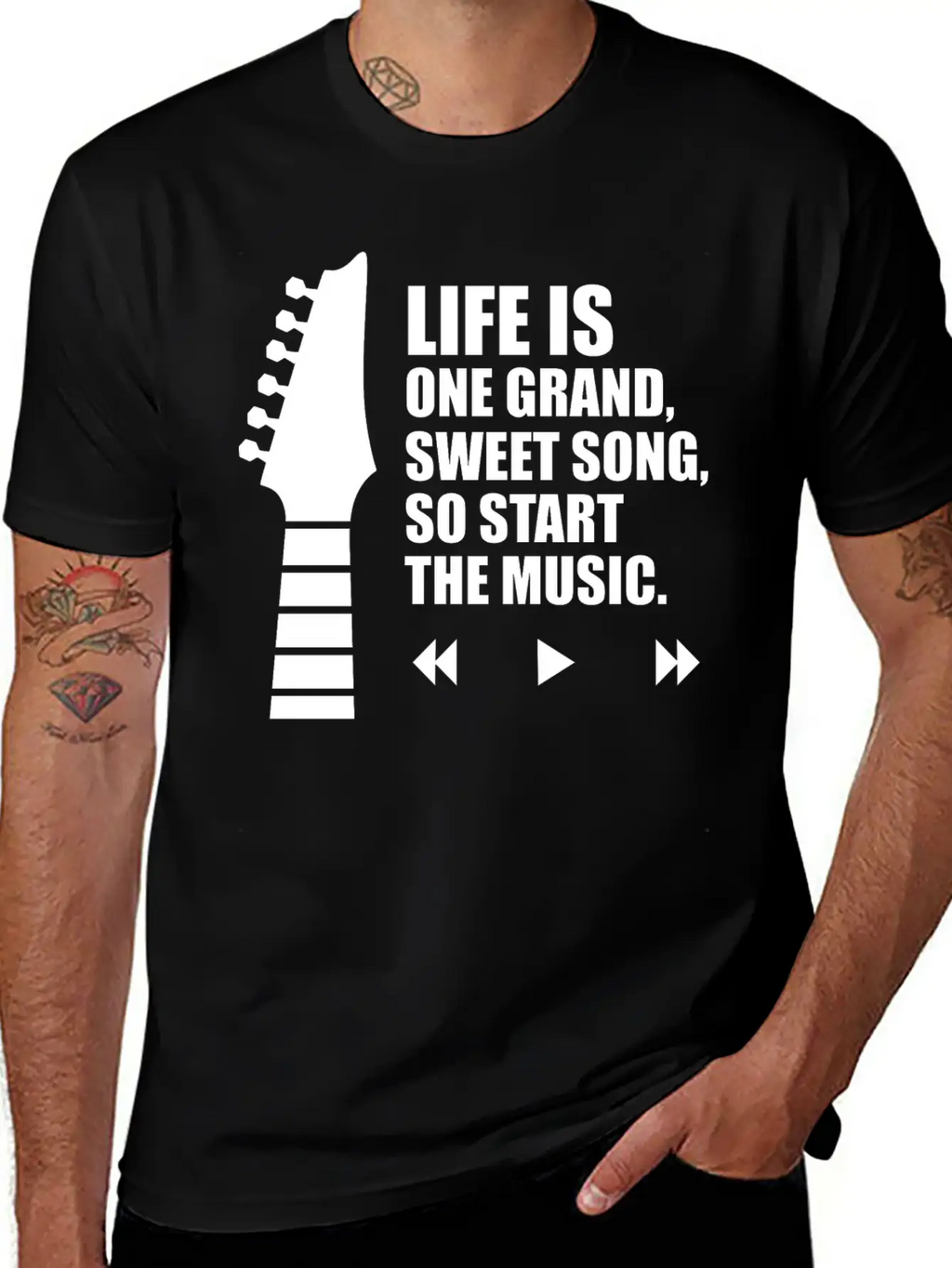 Life Is One Grand Sweet Song So Start The Music Unisex Casual T-Shirt – Clean Design For Daily Comfort