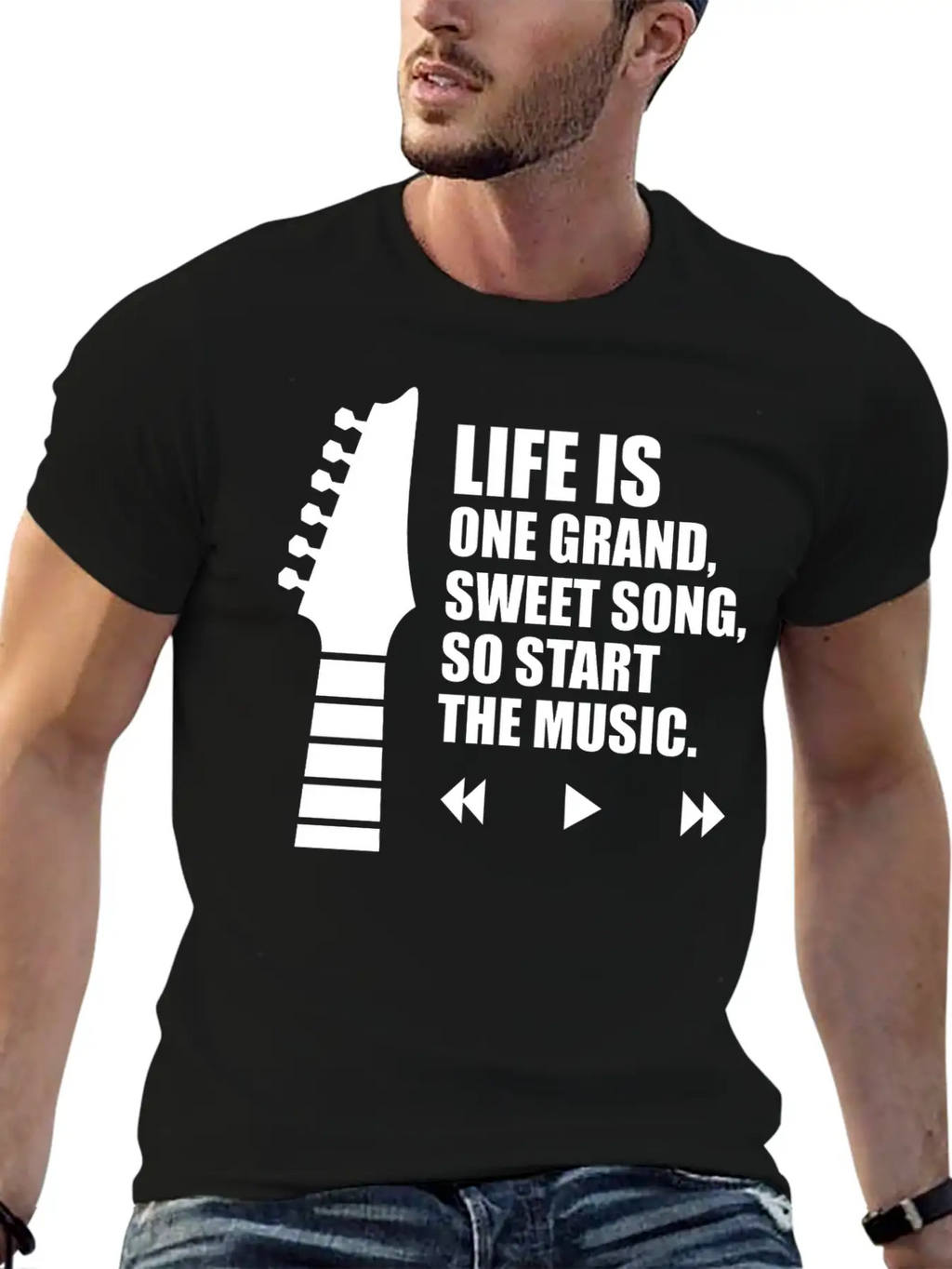 Life Is One Grand Sweet Song So Start The Music Unisex Casual T-Shirt – Clean Design For Daily Comfort