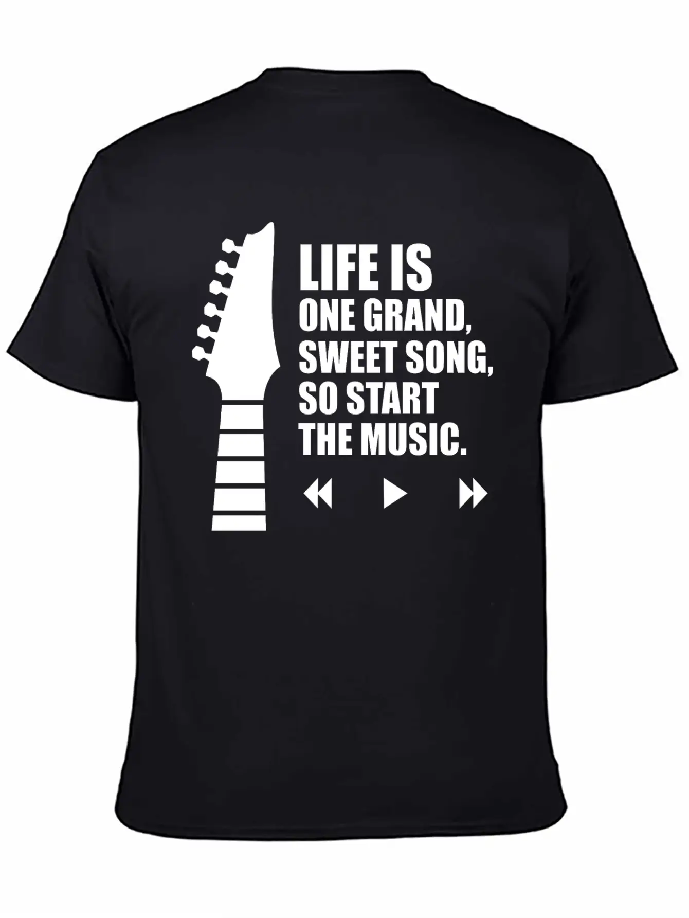 Life Is One Grand Sweet Song So Start The Music Unisex Casual T-Shirt – Clean Design For Daily Comfort