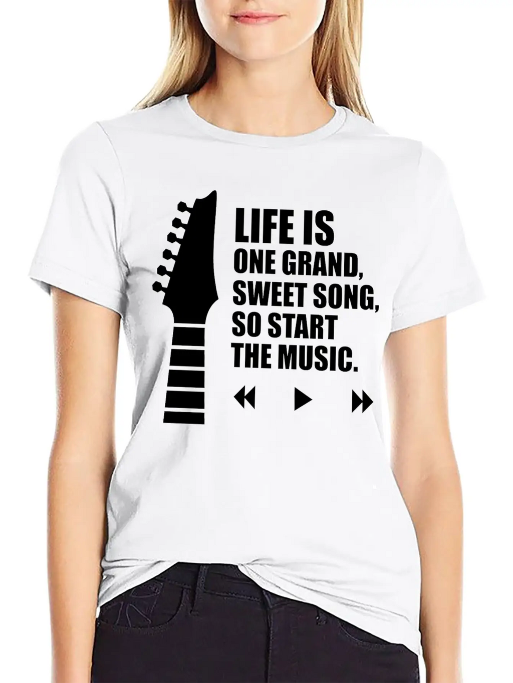 Life Is One Grand Sweet Song So Start The Music Unisex Casual T-Shirt – Clean Design For Daily Comfort