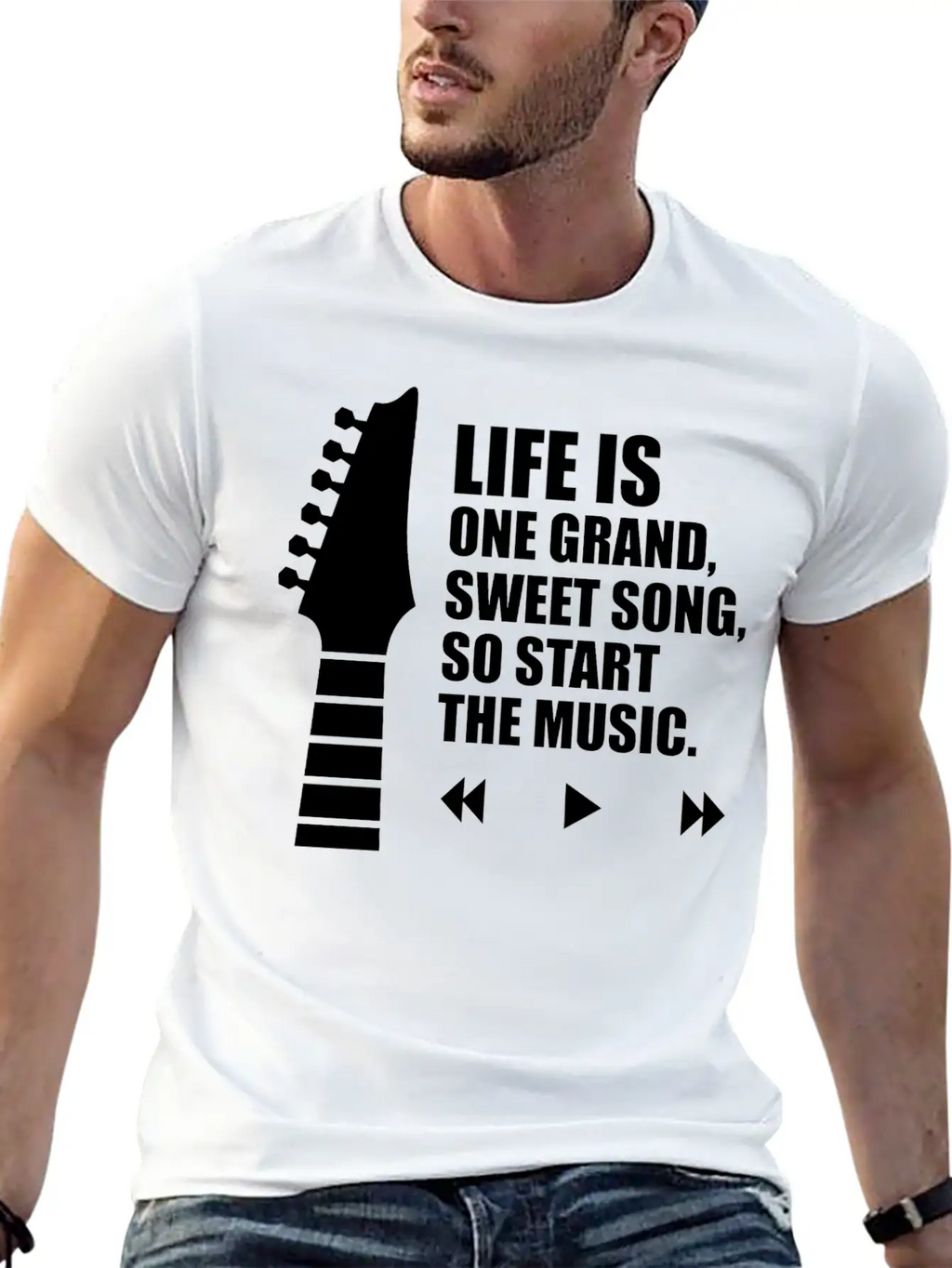 Life Is One Grand Sweet Song So Start The Music Unisex Casual T-Shirt – Clean Design For Daily Comfort