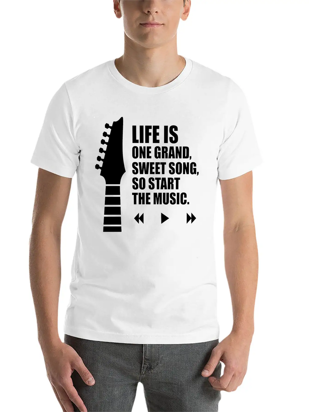 Life Is One Grand Sweet Song So Start The Music Unisex Casual T-Shirt – Clean Design For Daily Comfort