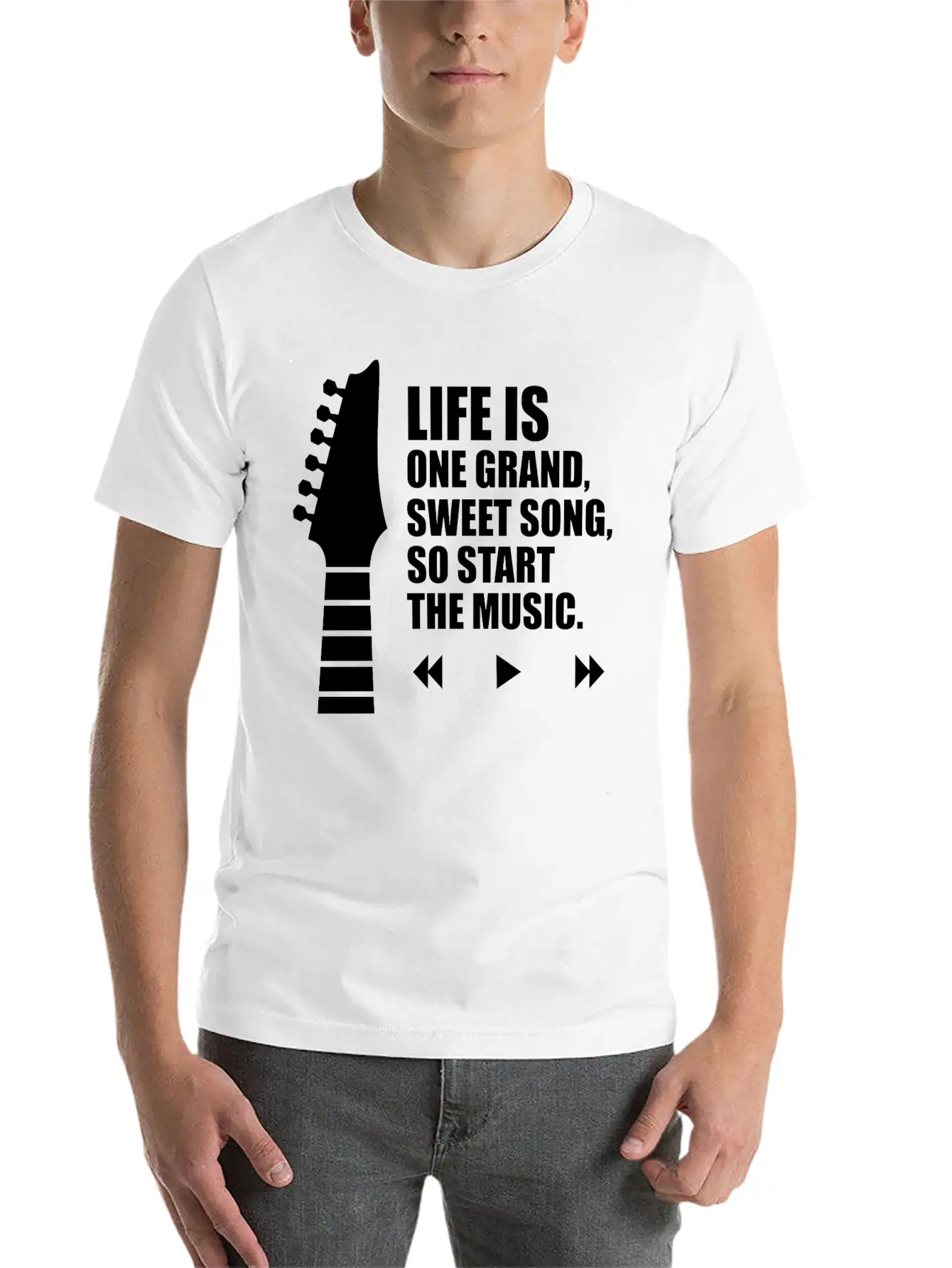 Life Is One Grand Sweet Song So Start The Music Unisex Casual T-Shirt – Clean Design For Daily Comfort