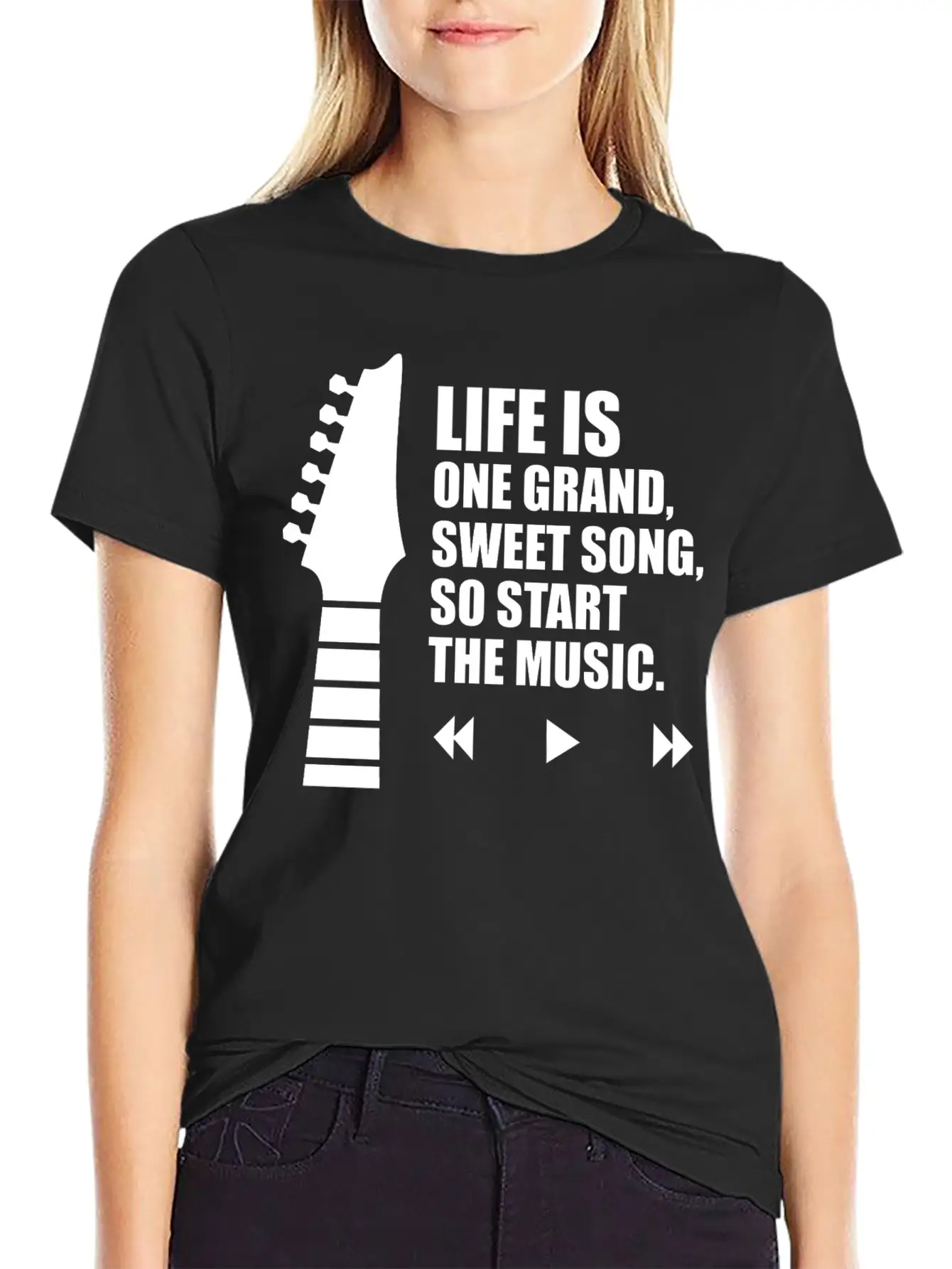 Life Is One Grand Sweet Song So Start The Music Unisex Casual T-Shirt – Clean Design For Daily Comfort