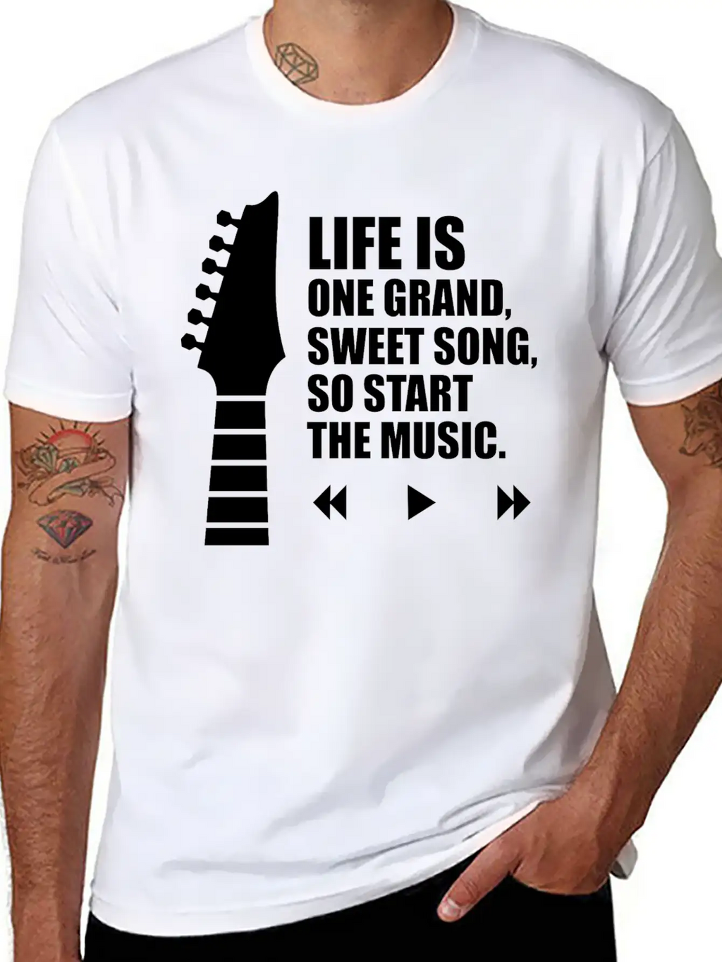 Life Is One Grand Sweet Song So Start The Music Unisex Casual T-Shirt – Clean Design For Daily Comfort