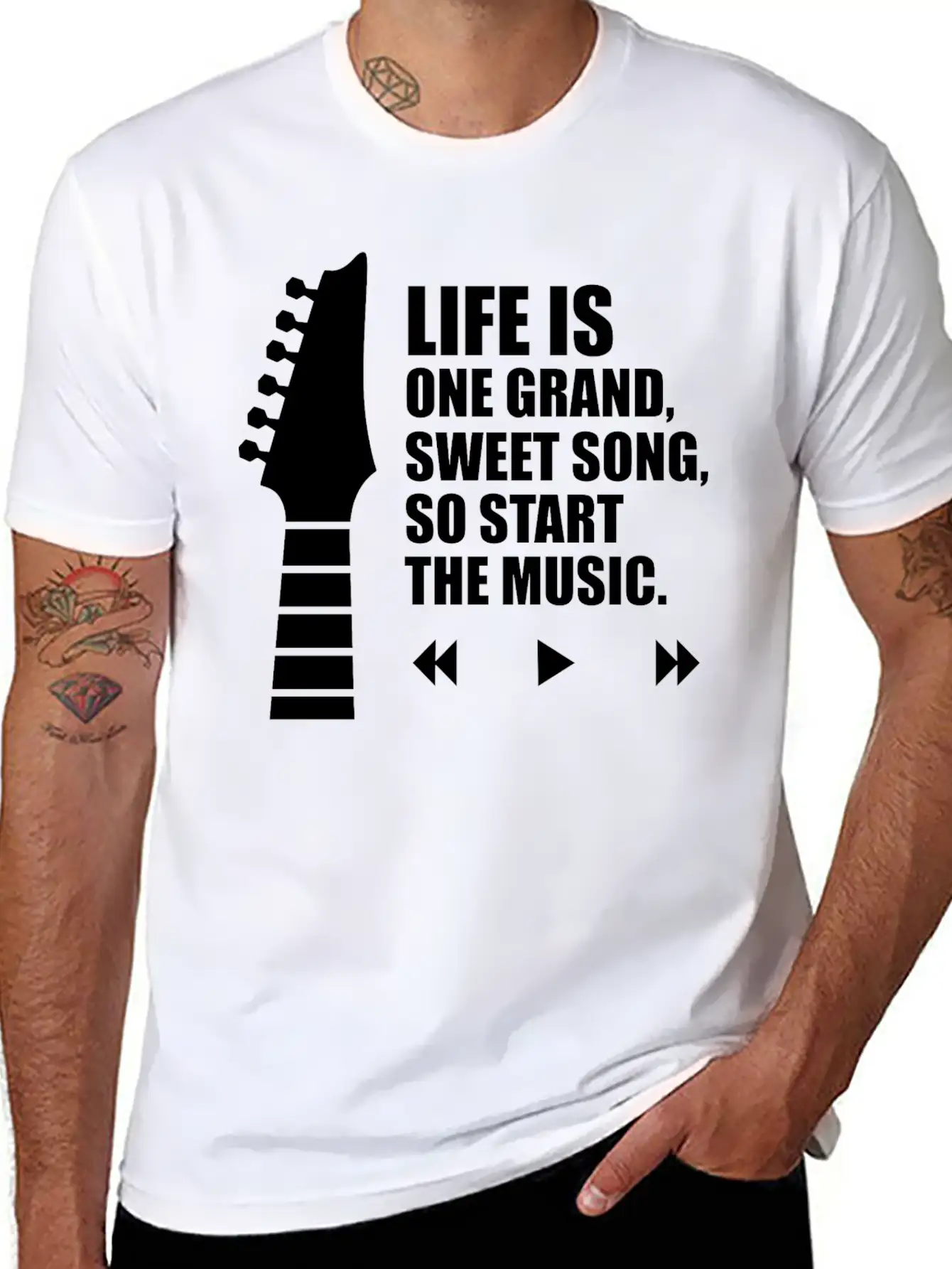 Life Is One Grand Sweet Song So Start The Music Unisex Casual T-Shirt – Clean Design For Daily Comfort