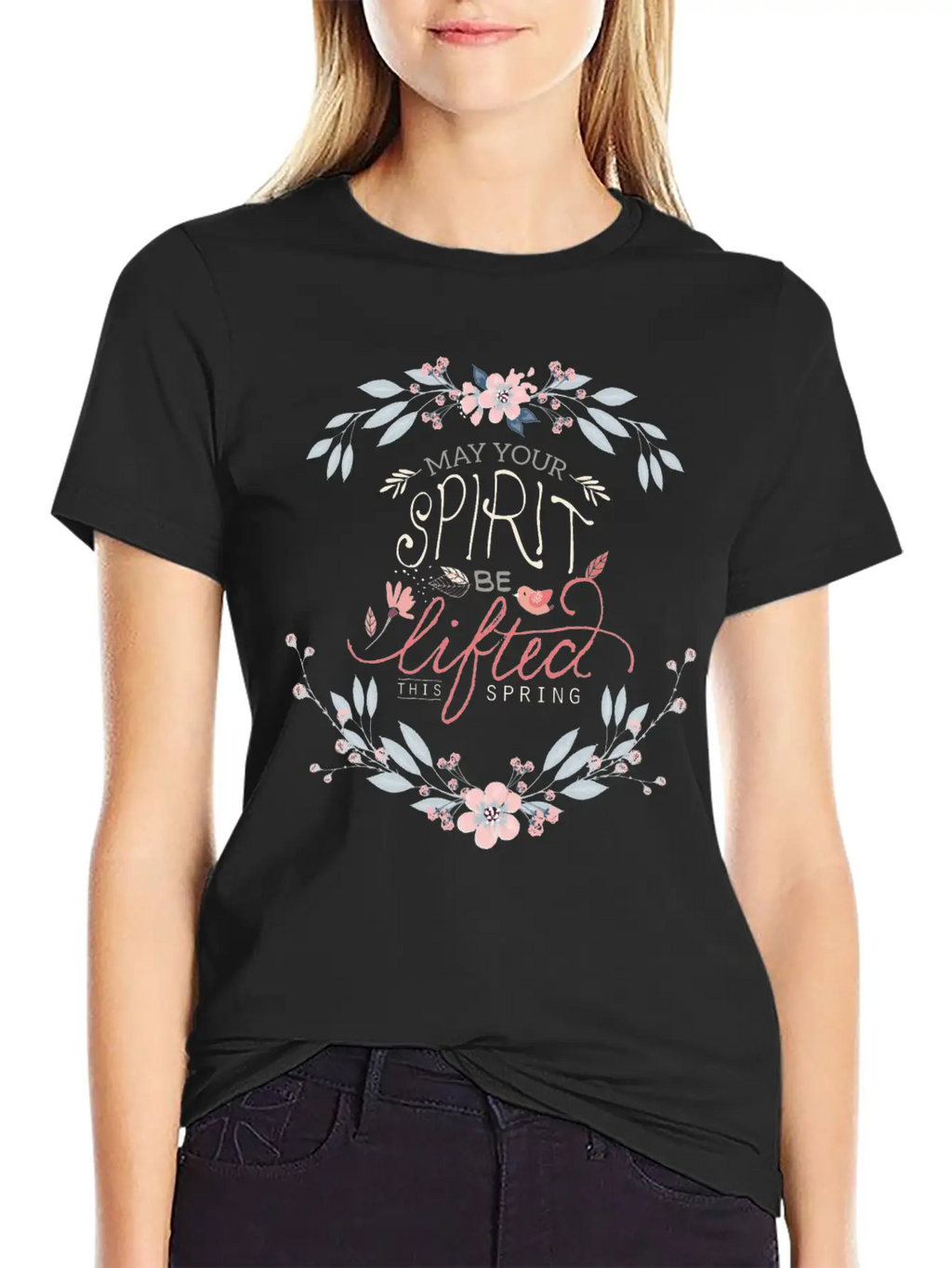Lift Your Spirits This Spring Unisex Casual T-Shirt – Clean Design For Daily Comfort