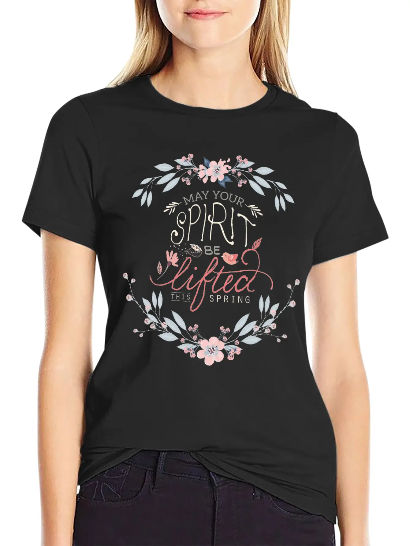 Lift Your Spirits This Spring Unisex Casual T-Shirt – Clean Design For Daily Comfort