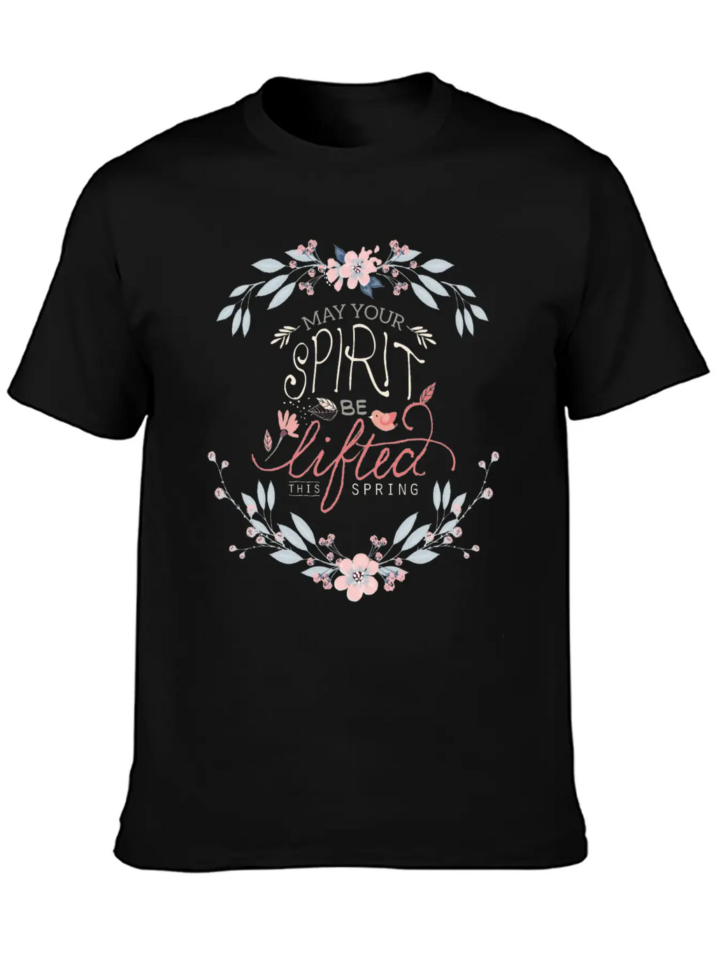 Lift Your Spirits This Spring Unisex Casual T-Shirt – Clean Design For Daily Comfort