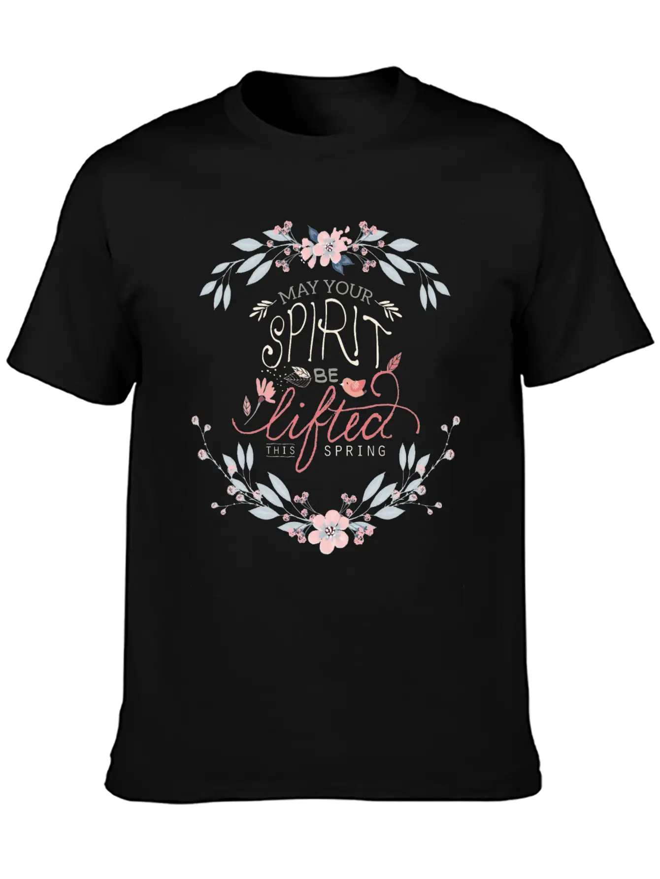 Lift Your Spirits This Spring Unisex Casual T-Shirt – Clean Design For Daily Comfort