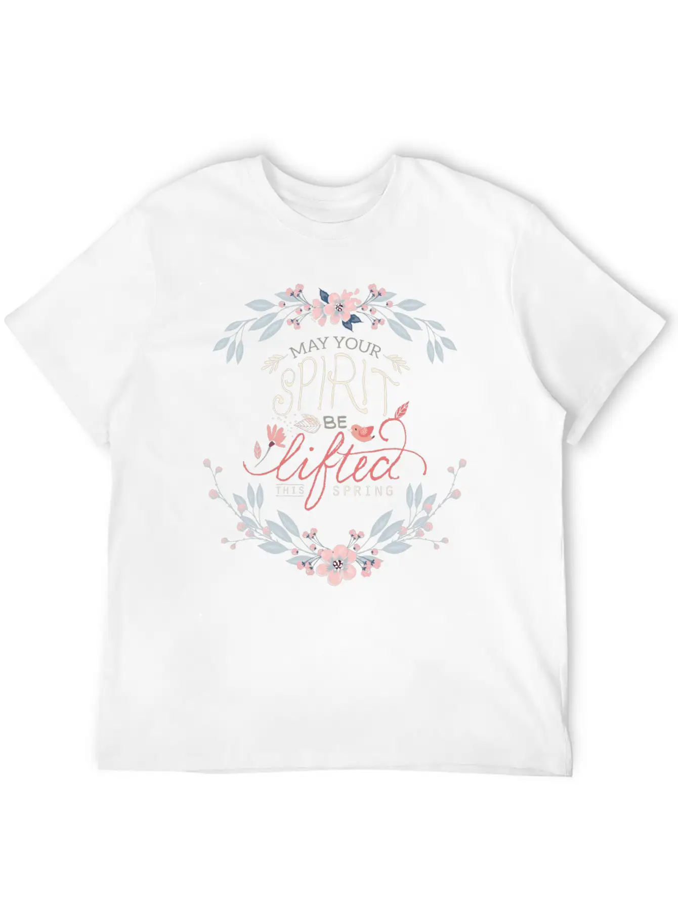 Lift Your Spirits This Spring Unisex Casual T-Shirt – Clean Design For Daily Comfort